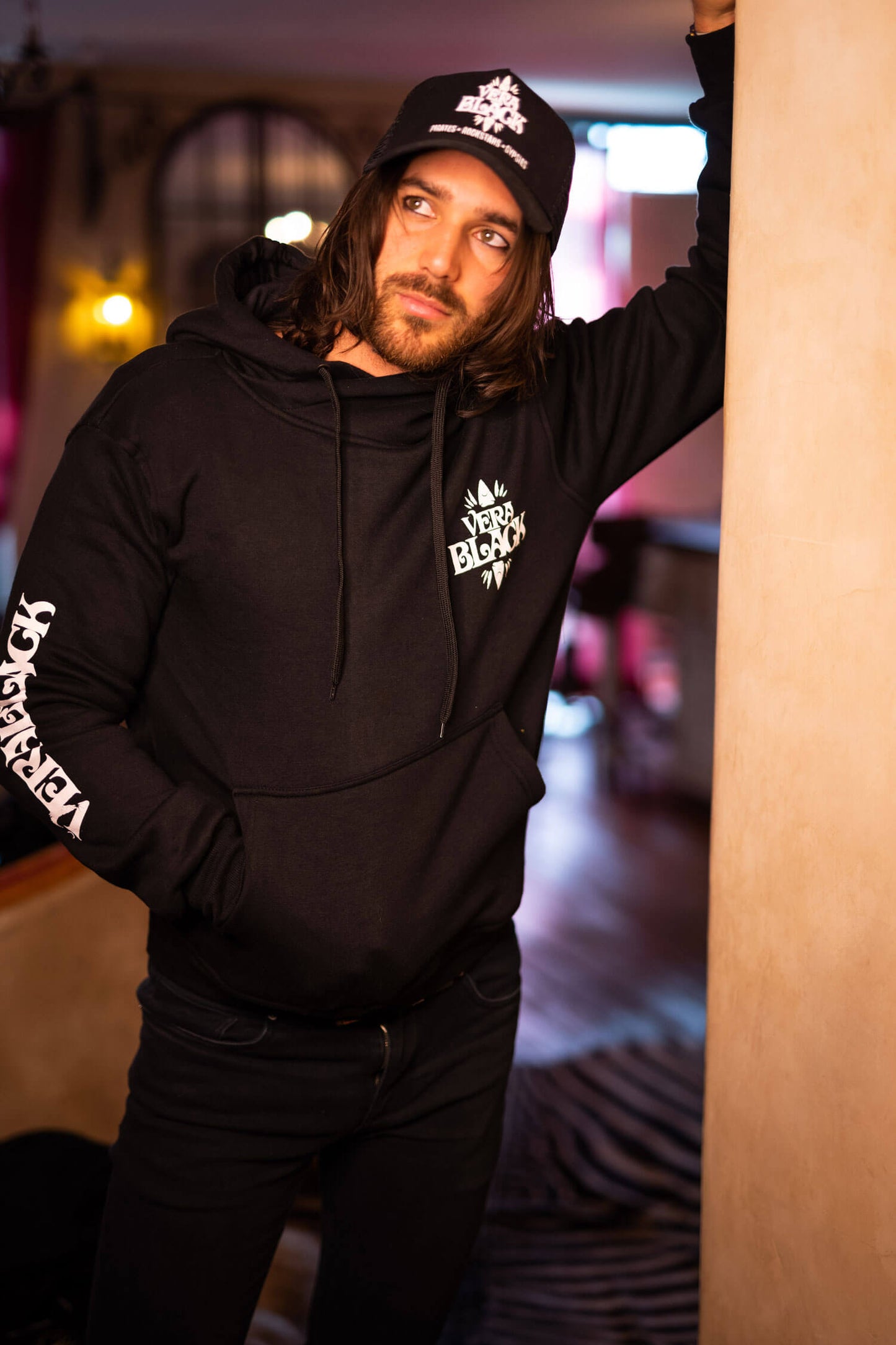 Men's Vera Black Hoodie