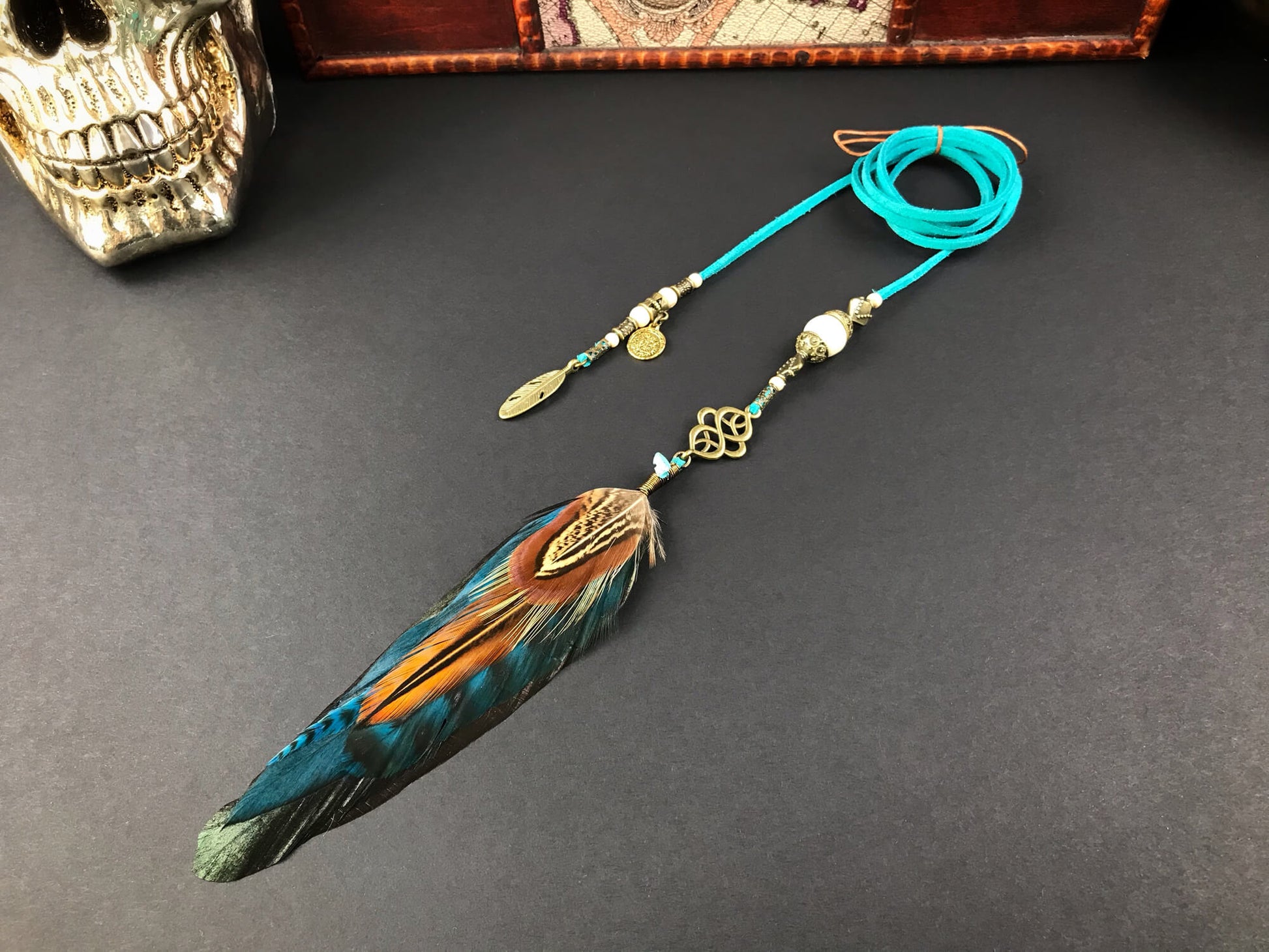 Beaded Feather Hair Braiders, braid into hair, hippie accessory, bohemian style hair braid, tribal style hair braid, festival hair accessory