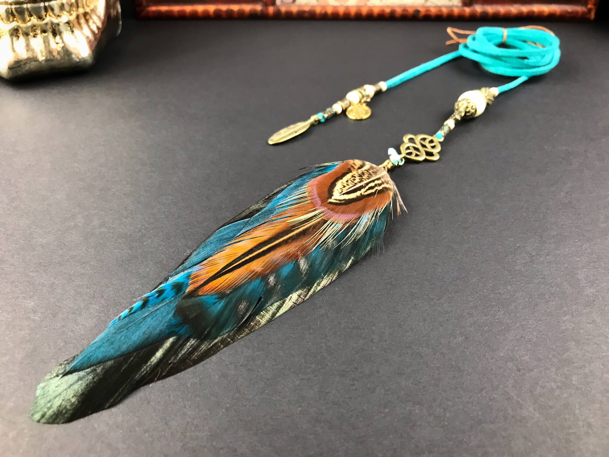 Beaded Feather Hair Braiders, braid into hair, hippie accessory, bohemian style hair braid, tribal style hair braid, festival hair accessory