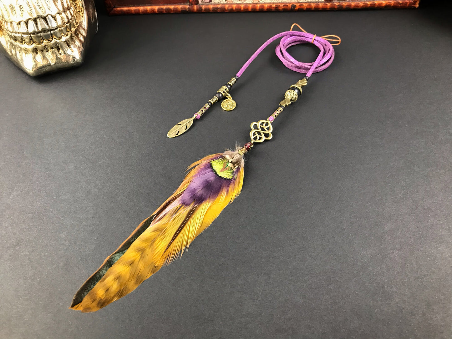 Beaded Feather Hair Braiders, braid into hair, hippie accessory, bohemian style hair braid, tribal style hair braid, festival hair accessory