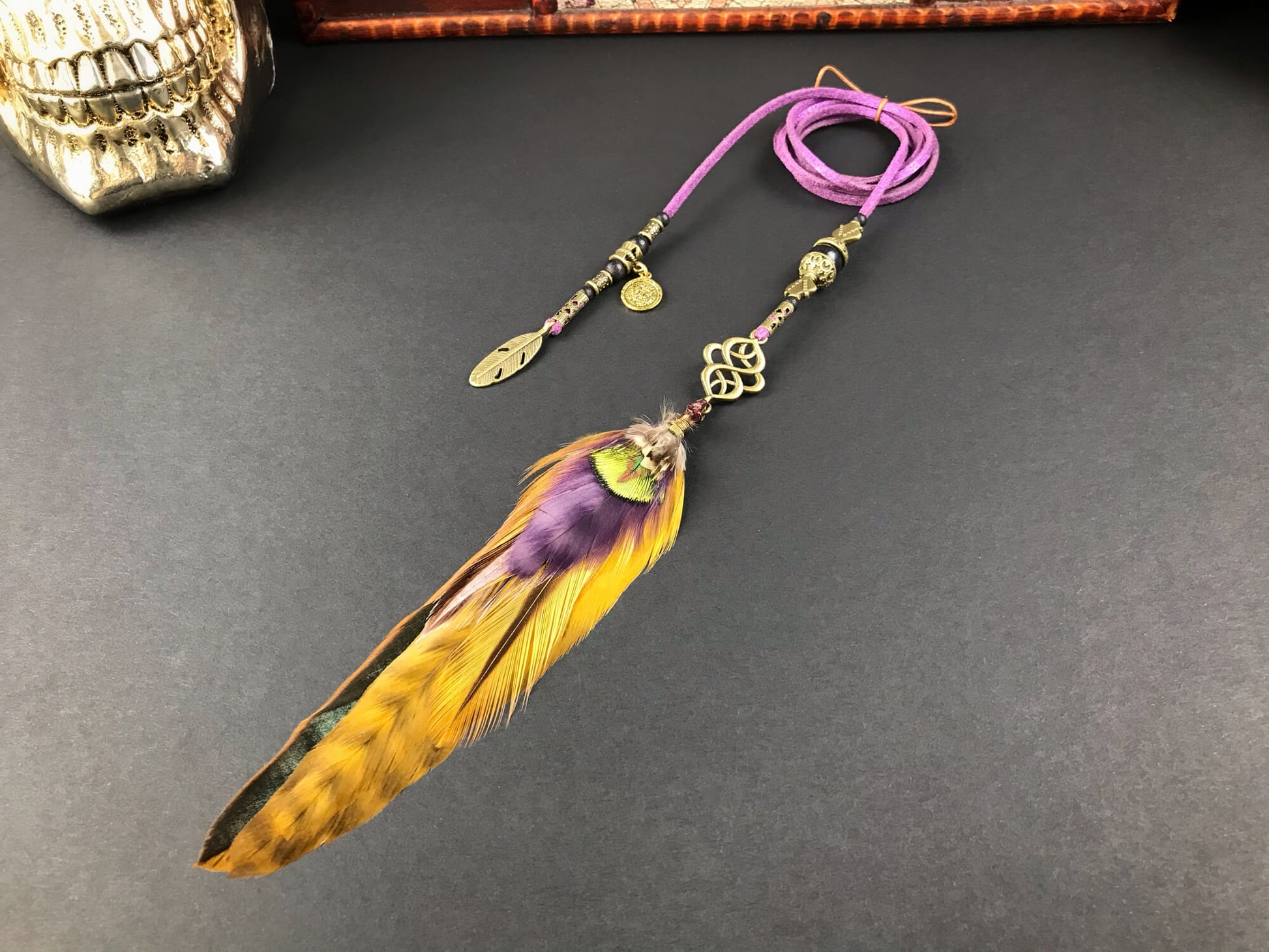 Beaded Feather Hair Braiders, braid into hair, hippie accessory, bohemian style hair braid, tribal style hair braid, festival hair accessory