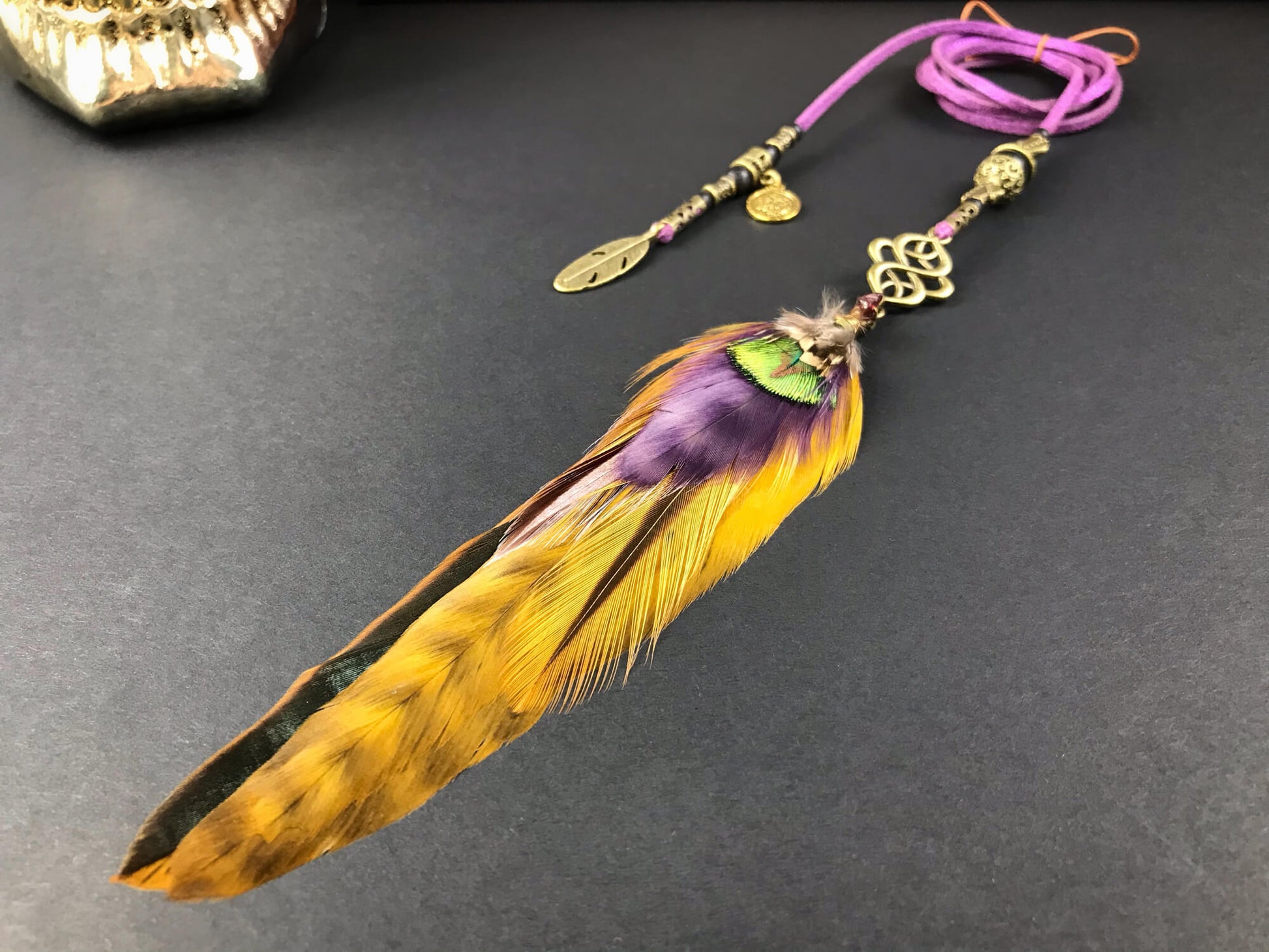 Beaded Feather Hair Braiders, braid into hair, hippie accessory, bohemian style hair braid, tribal style hair braid, festival hair accessory