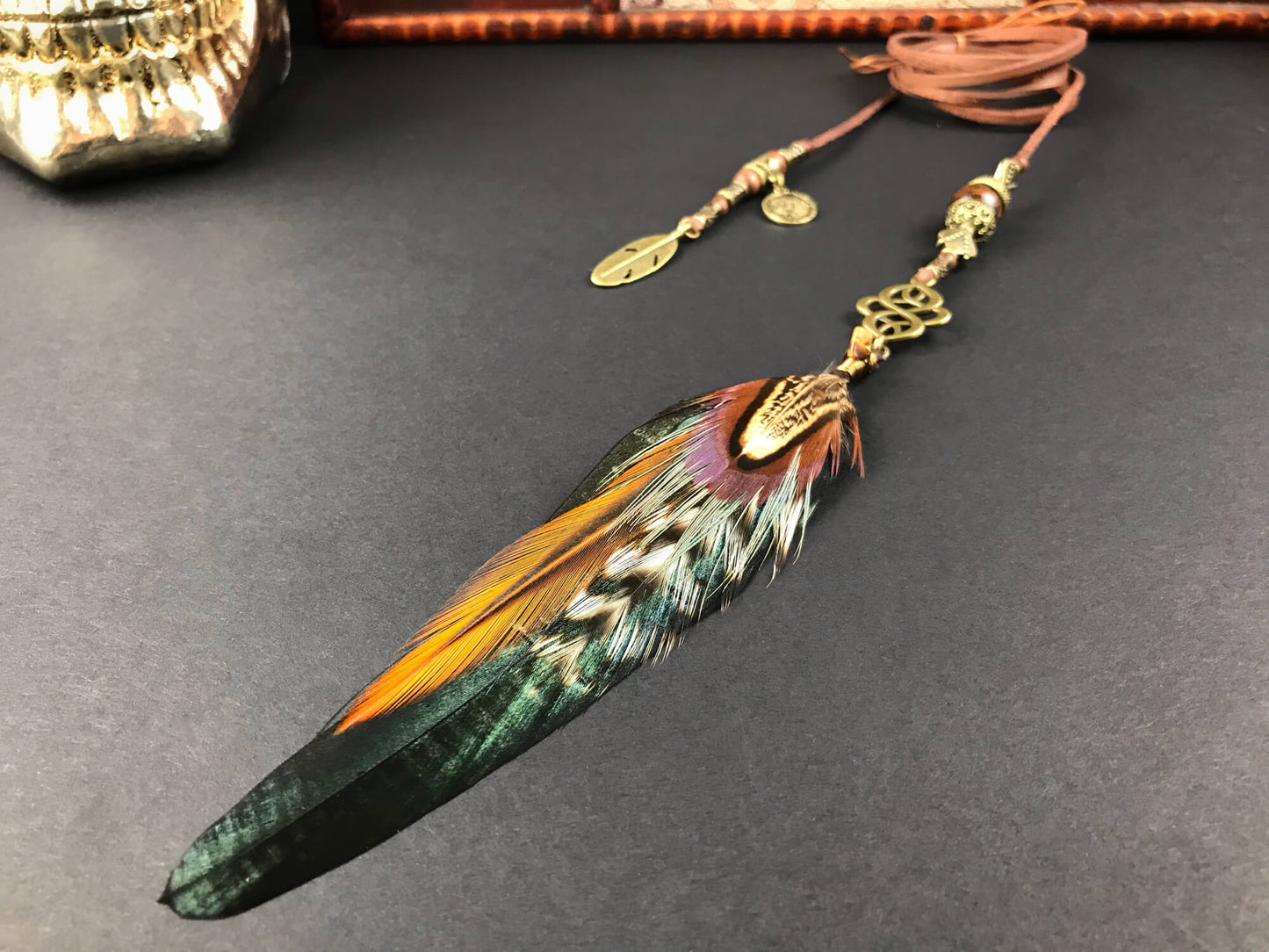 Beaded Feather Hair Braiders, braid into hair, hippie accessory, bohemian style hair braid, tribal style hair braid, festival hair accessory