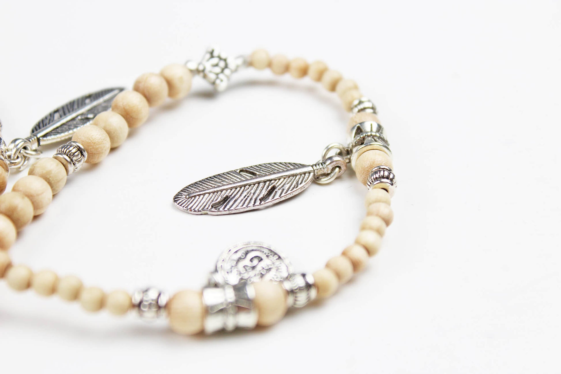 Cream & Silver Howlite Silver Beaded Glasses Chain - Bohemian Pirate Rock n Roll Country Western Style Glasses Chain Reading and Sunglasses
