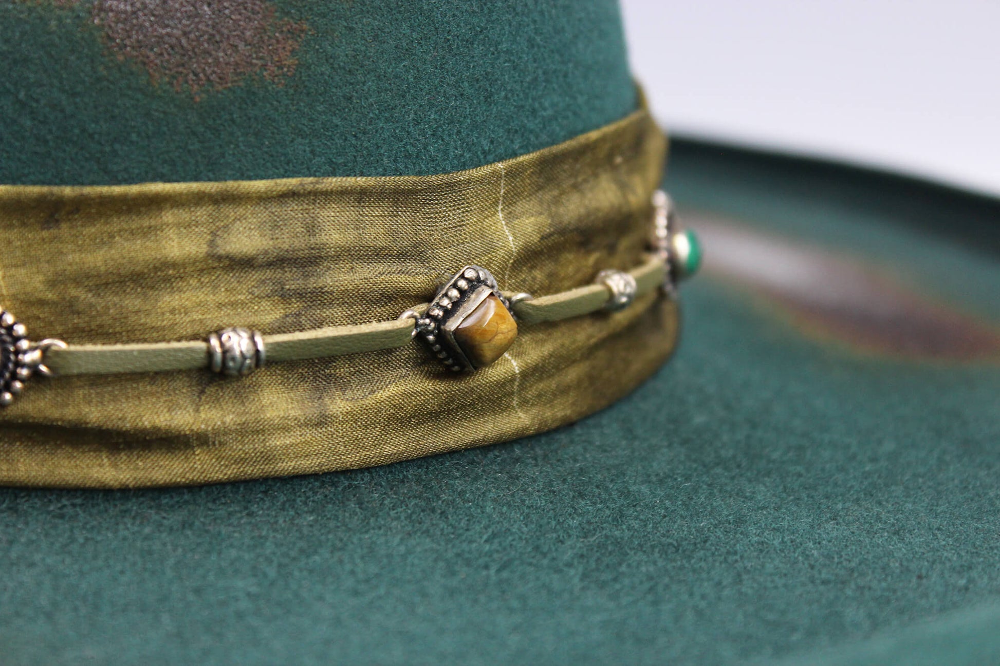 Fedora - Green on Green Distressed