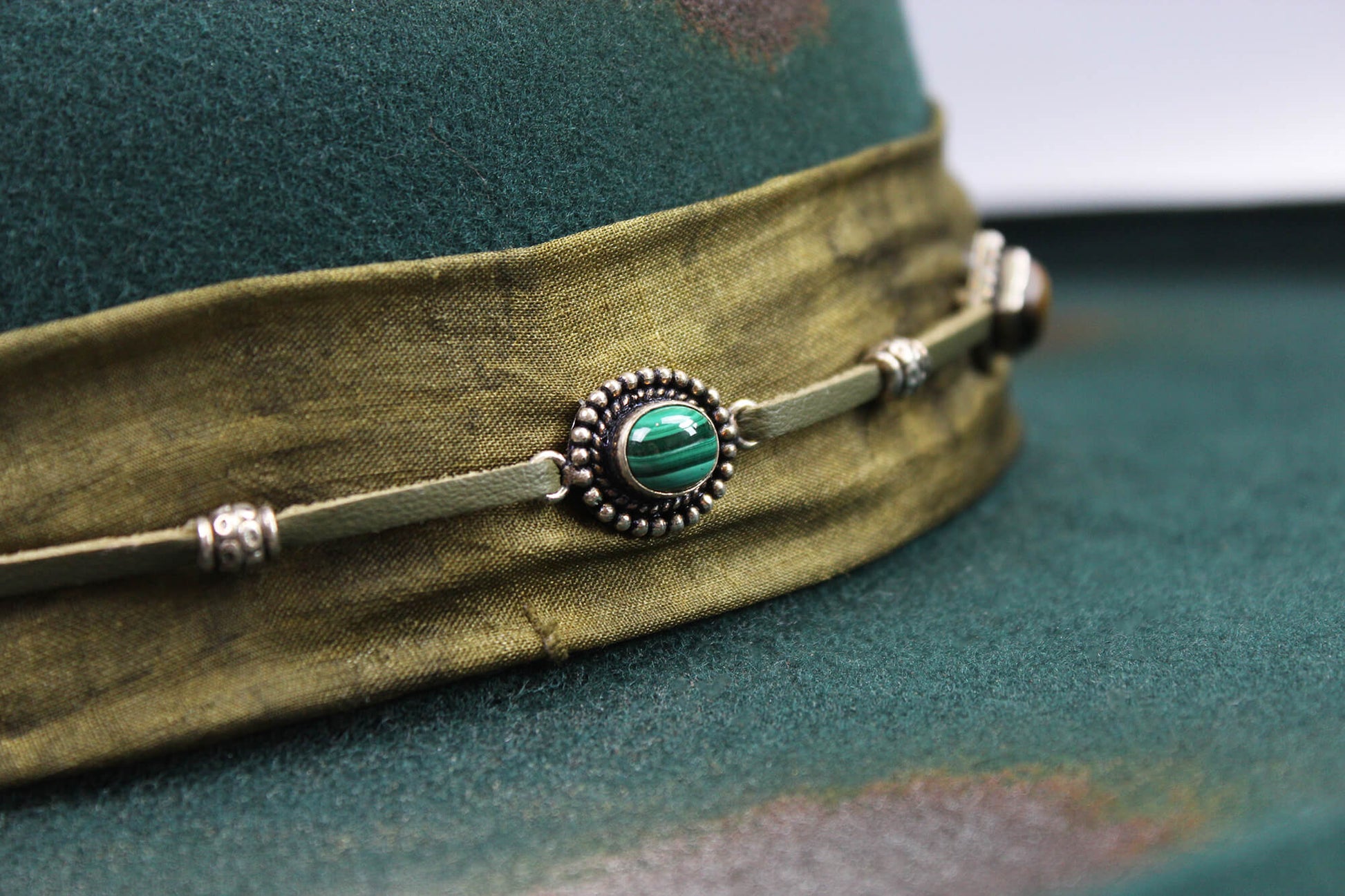 Fedora - Green on Green Distressed