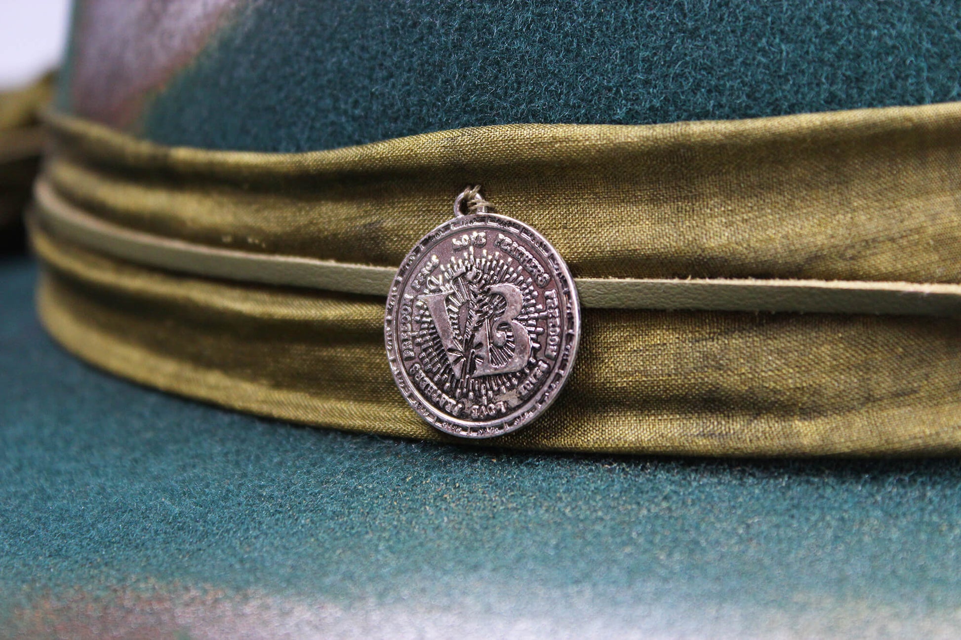Fedora - Green on Green Distressed