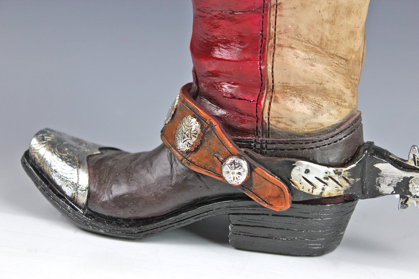 Medium Cowboy Boot Vase - cowboy boot vase American style design, western style flower arrangement vase, realistic western boot vase