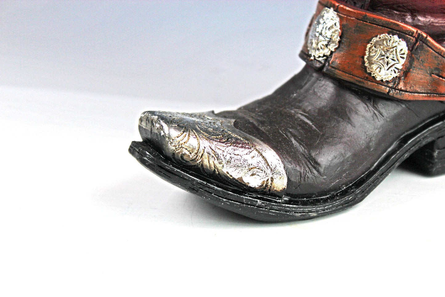 Medium Cowboy Boot Vase - cowboy boot vase American style design, western style flower arrangement vase, realistic western boot vase