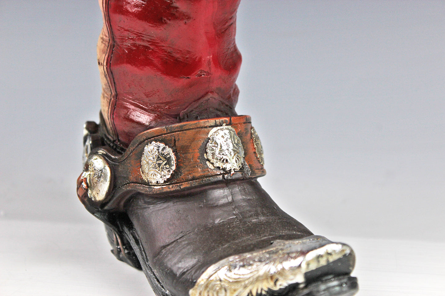 Medium Cowboy Boot Vase - cowboy boot vase American style design, western style flower arrangement vase, realistic western boot vase