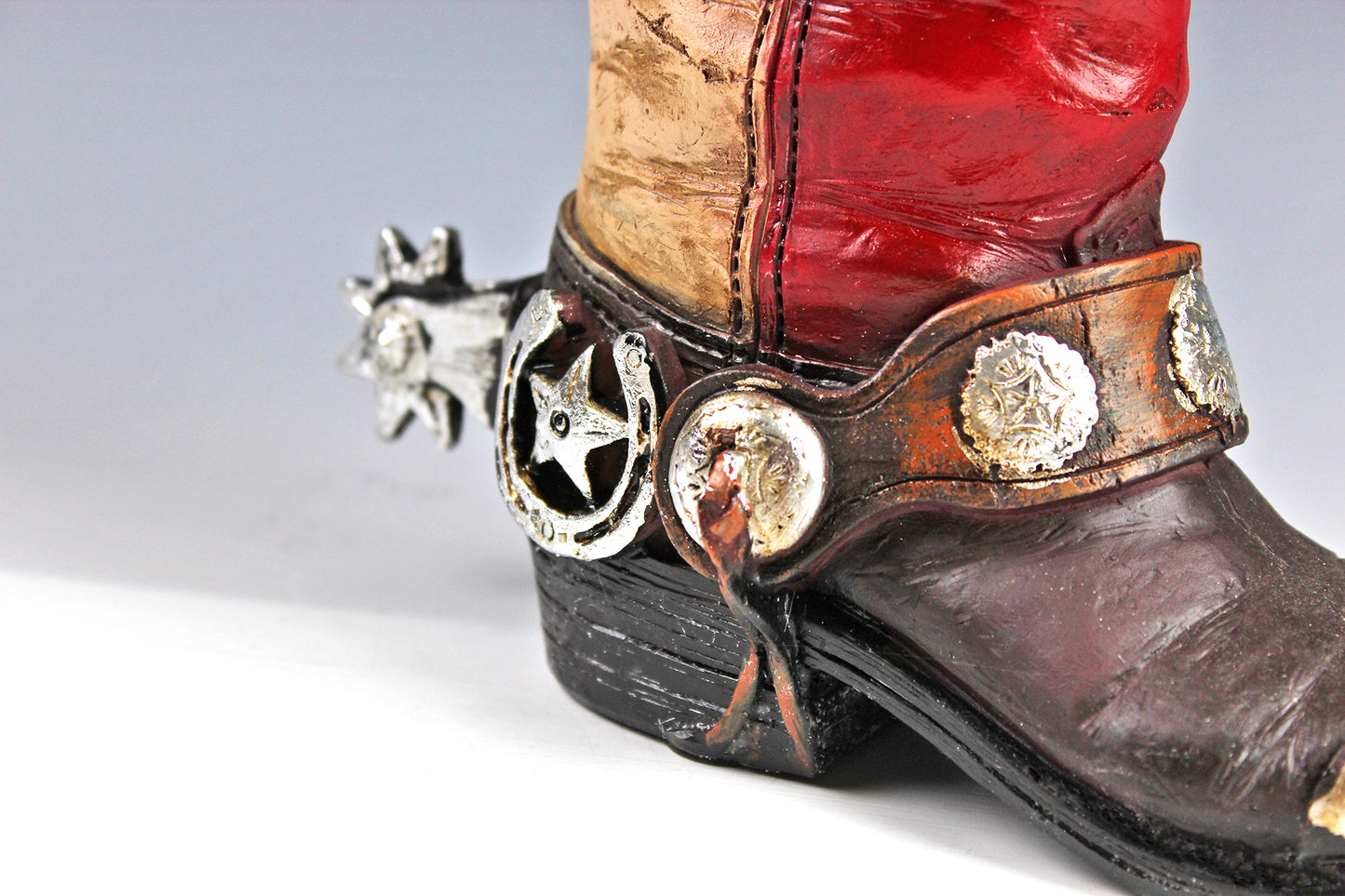 Medium Cowboy Boot Vase - cowboy boot vase American style design, western style flower arrangement vase, realistic western boot vase