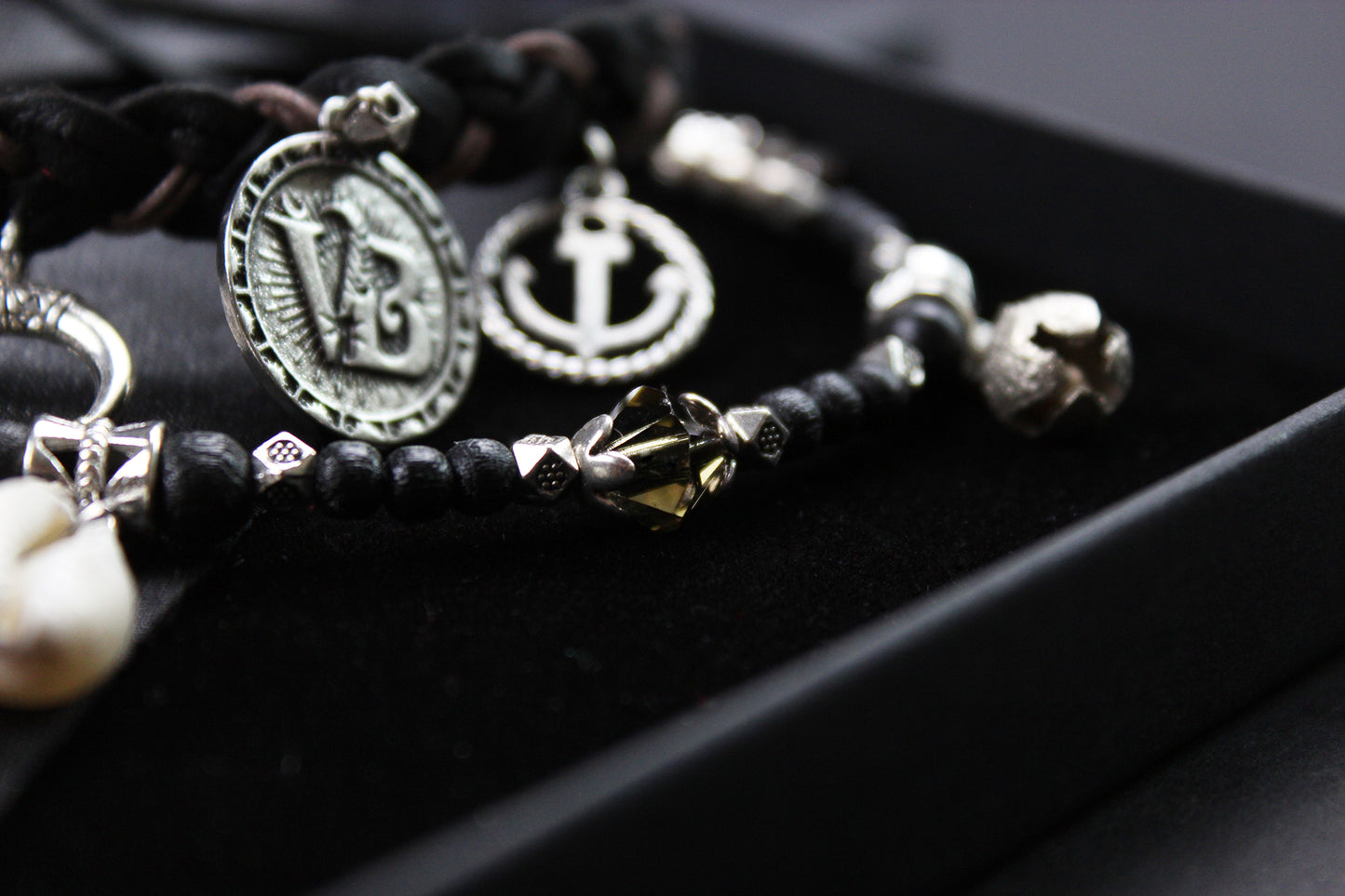 The Black Leopard Cuff Bracelet Set - Pirate Layered Gypsy Fabric Wrist Wrap Unisex Bracelet Set For Men And Women Rock n Roll Style