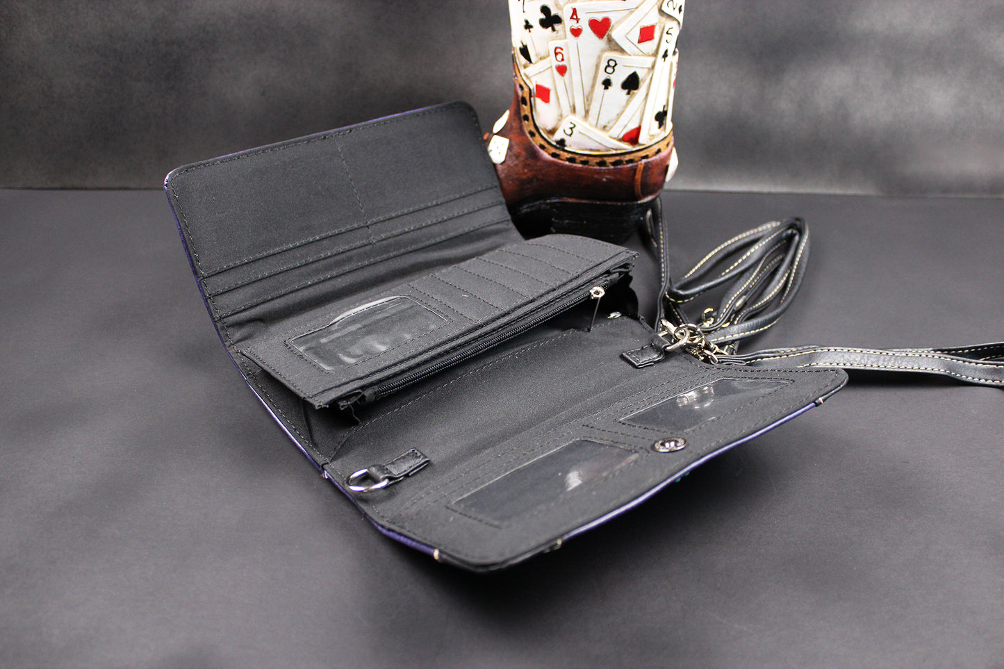 The Louisiana Purse - purple turquoise and silver western cowgirl style purse wallet intricate detailing with adjustable strap