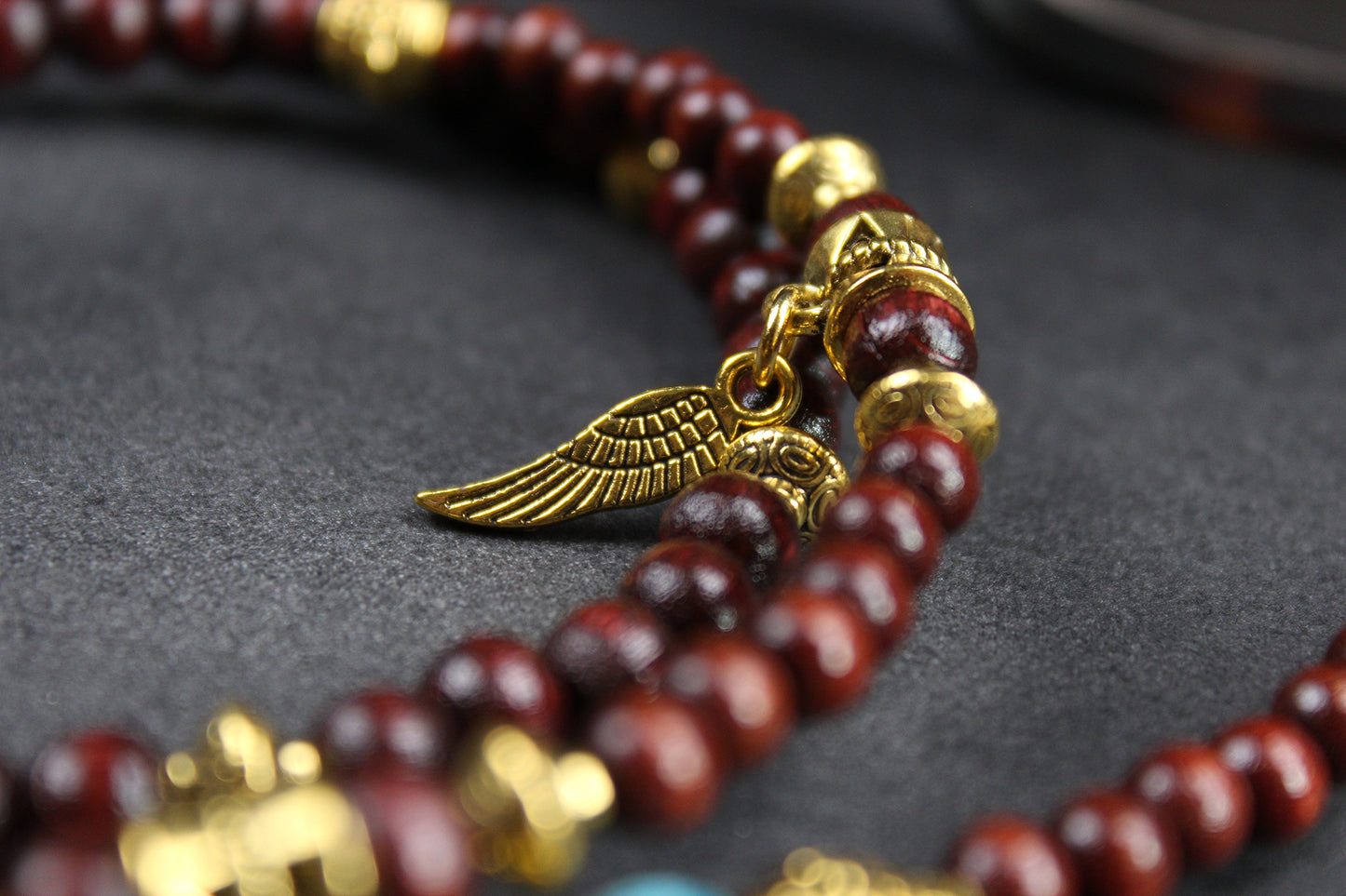 Beaded Glasses Chain: Bohemian Pirate Style Red & Gold Glasses Chain