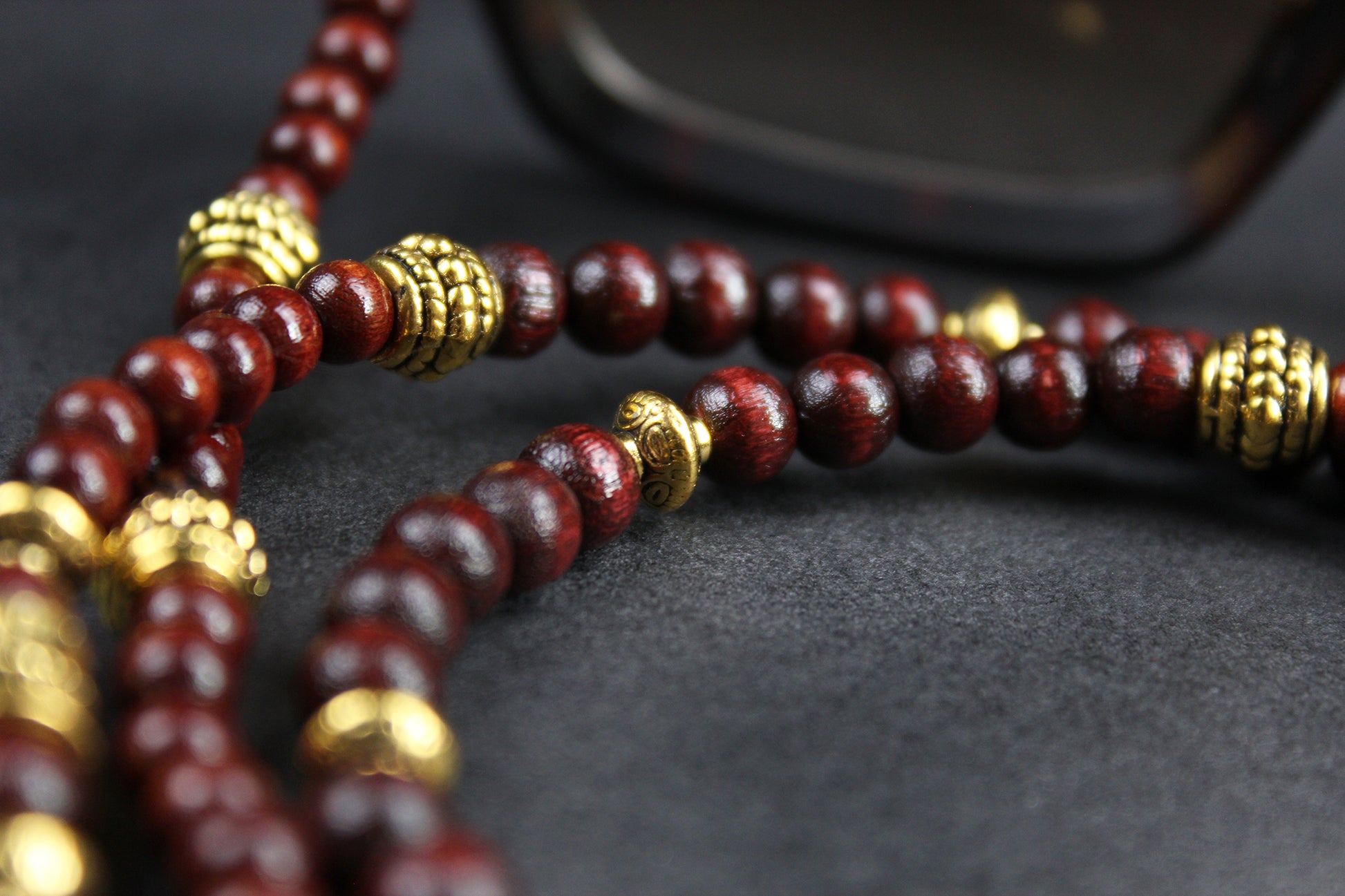 Beaded Glasses Chain: Bohemian Pirate Style Red & Gold Glasses Chain