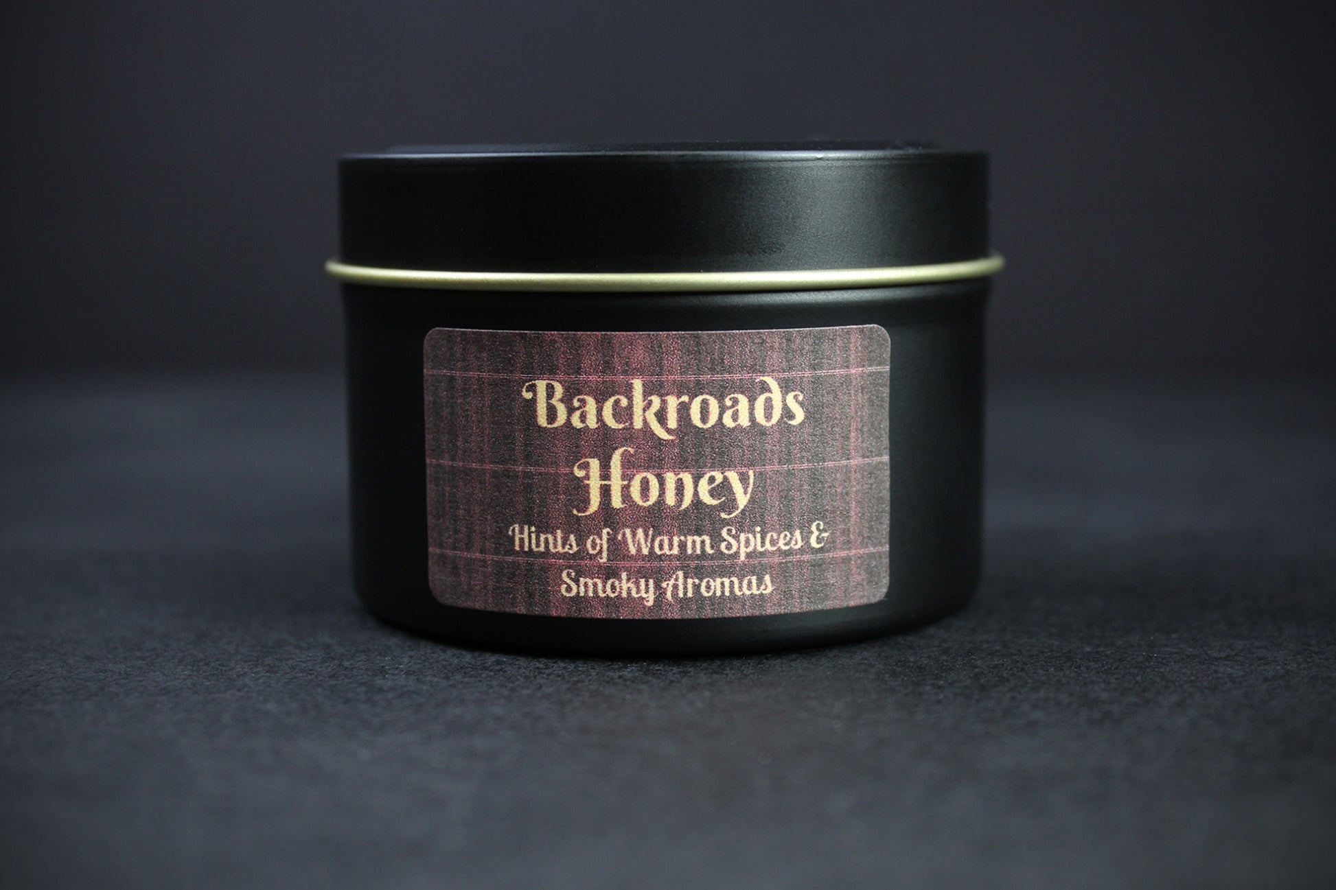 Back Roads Honey : Black Wax Warm Spices & Smokey Aromas Scented Candle