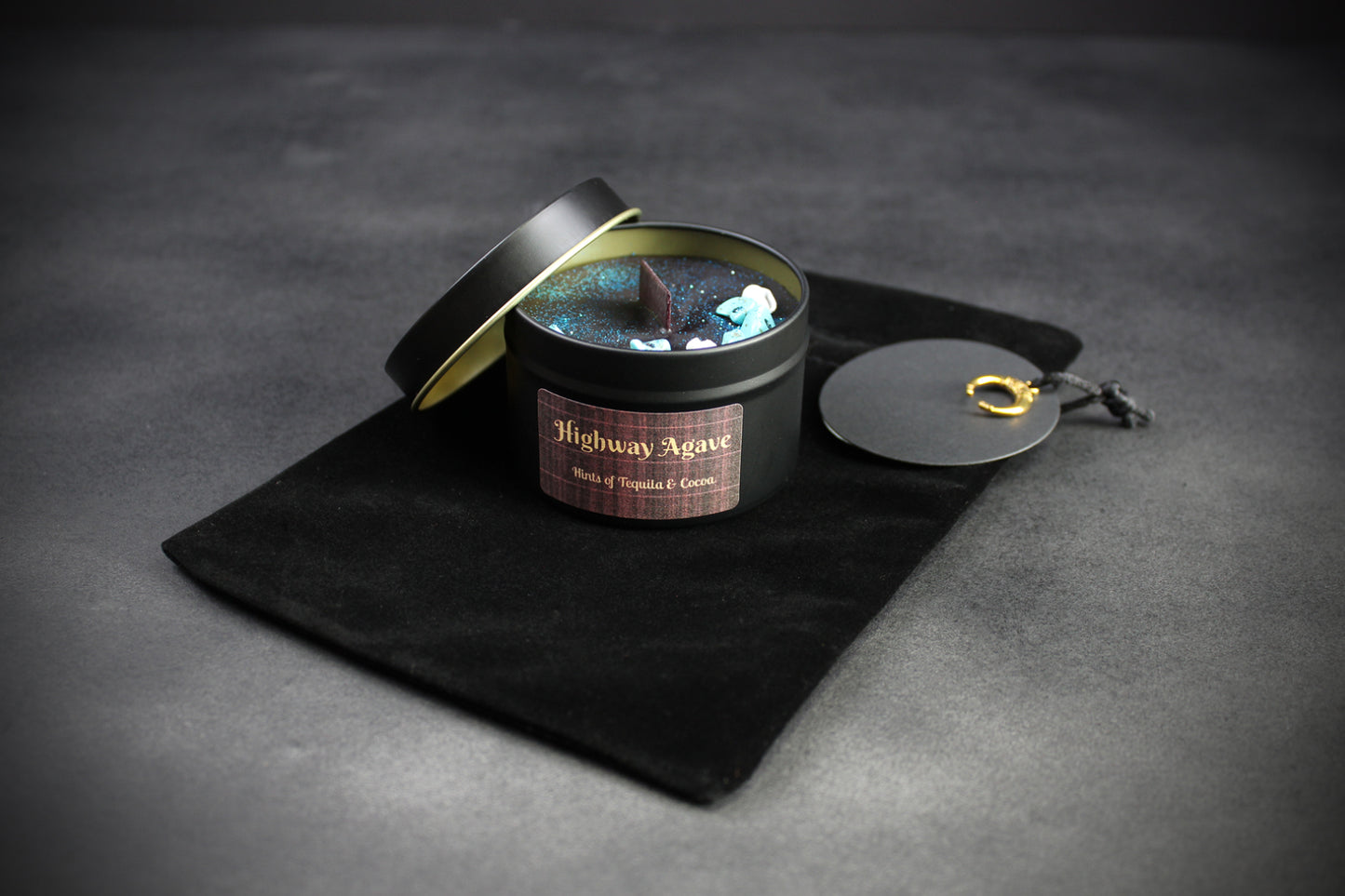 Highway Agave : Black Wax Tequila & Cocoa Scented Candle