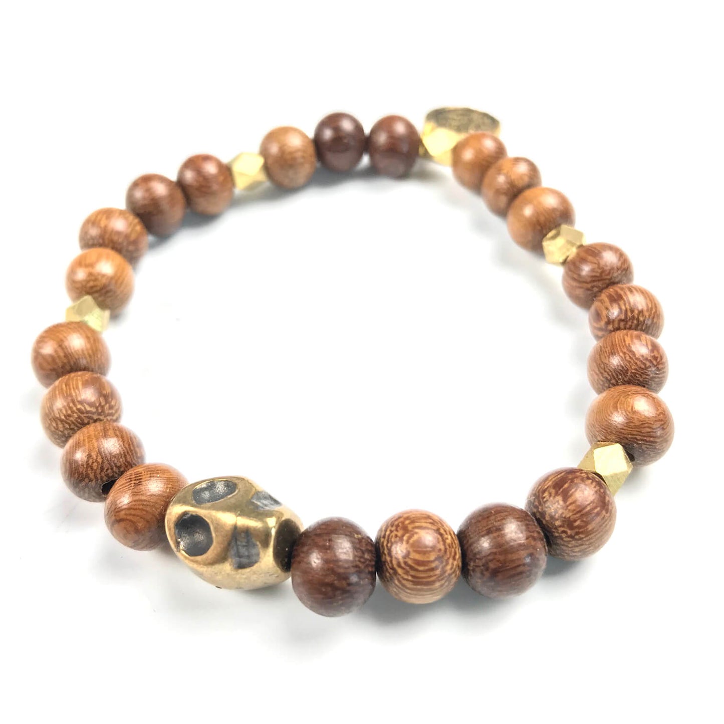 The Madre Skull Bracelet - Rock n Roll Pirate Tribal Style Unisex For Men And Women Brown and Bronze Day Of The Dead Skull