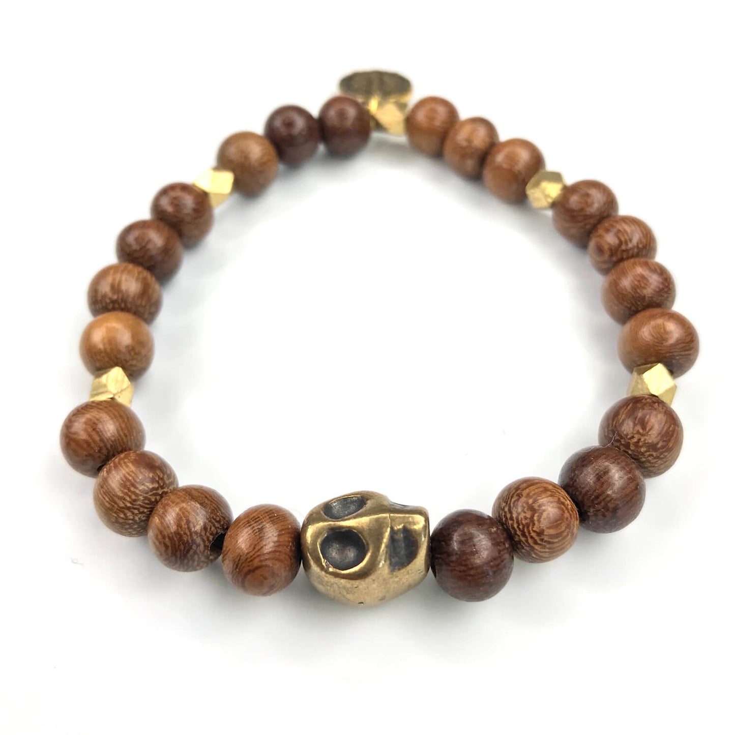 The Madre Skull Bracelet - Rock n Roll Pirate Tribal Style Unisex For Men And Women Brown and Bronze Day Of The Dead Skull