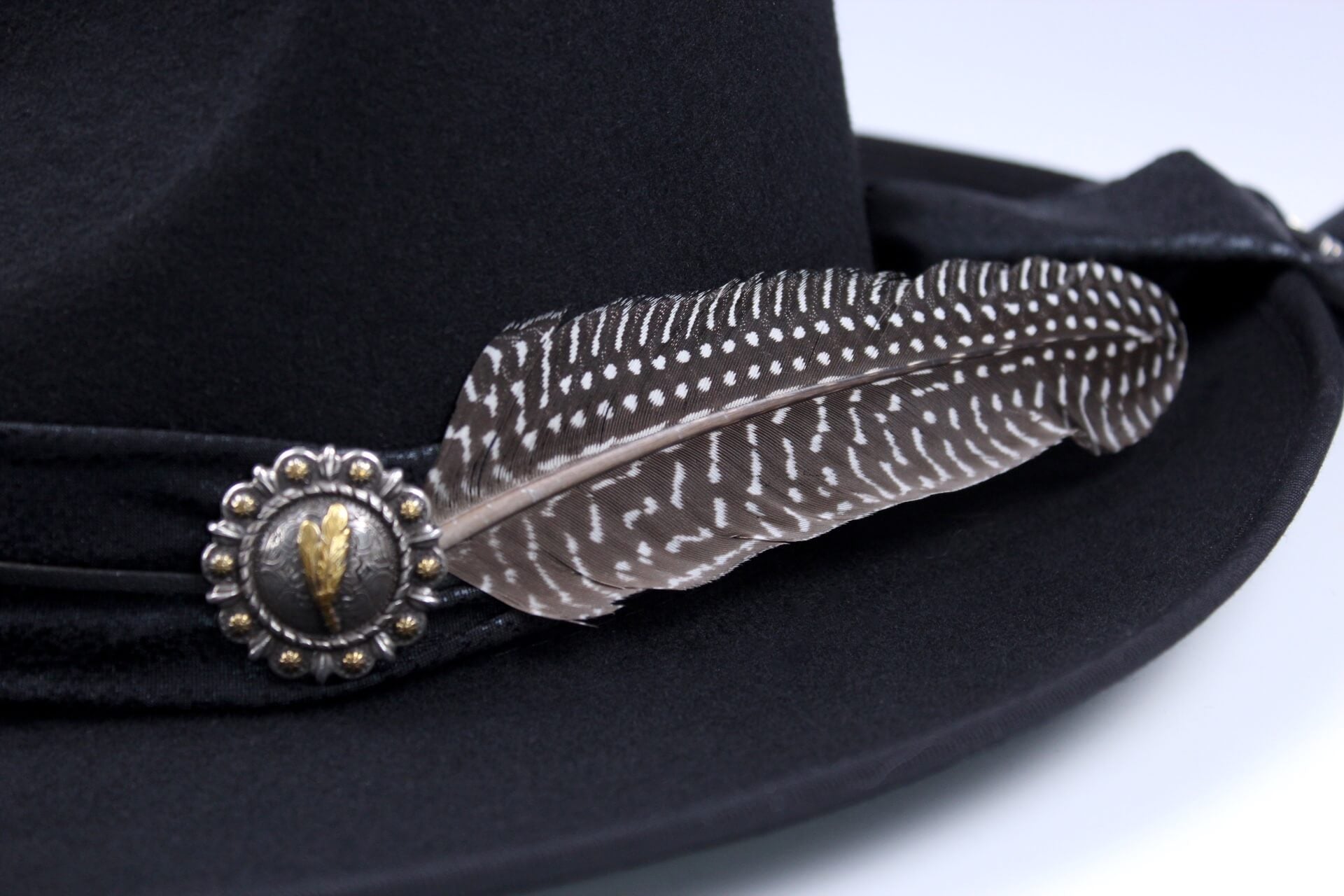 The Tomahawk Fedora - Hat Rock and Roll Style Hat Unisex For Men And Women Blues Gig Musician Hat Black And Silver Detailing