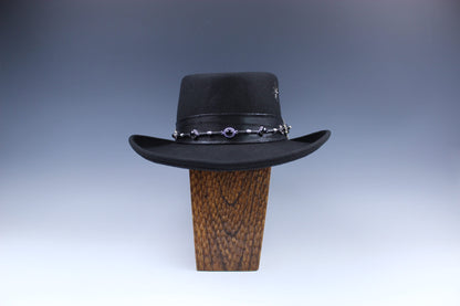 The Redfern Rambler Wool Felt Fedora Hat Black Handmade Country Western Style Cowboy Hat Unisex For Men And Women