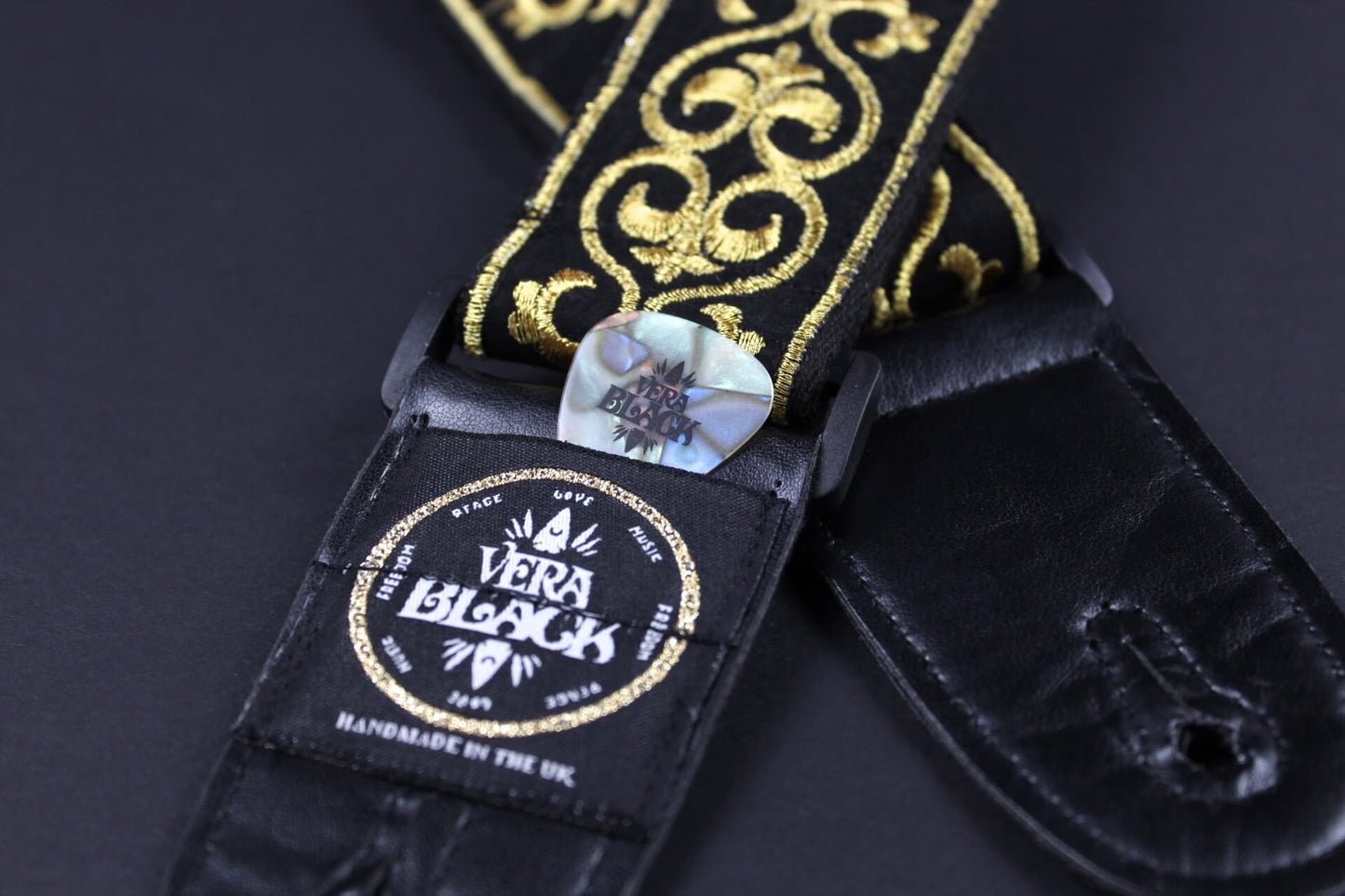 Vera Black Guitar Strap