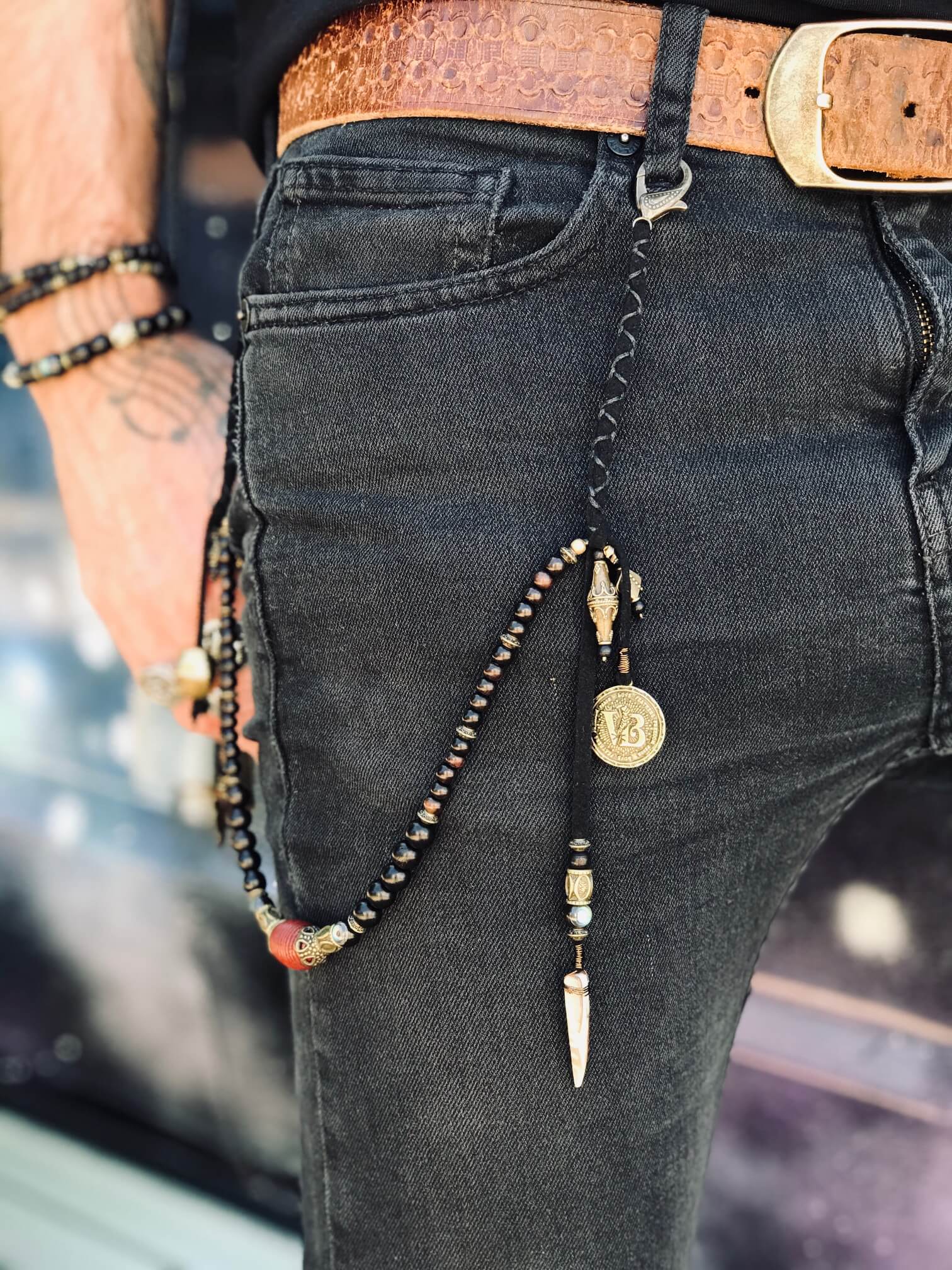 Devil's Eye Beaded Keychain