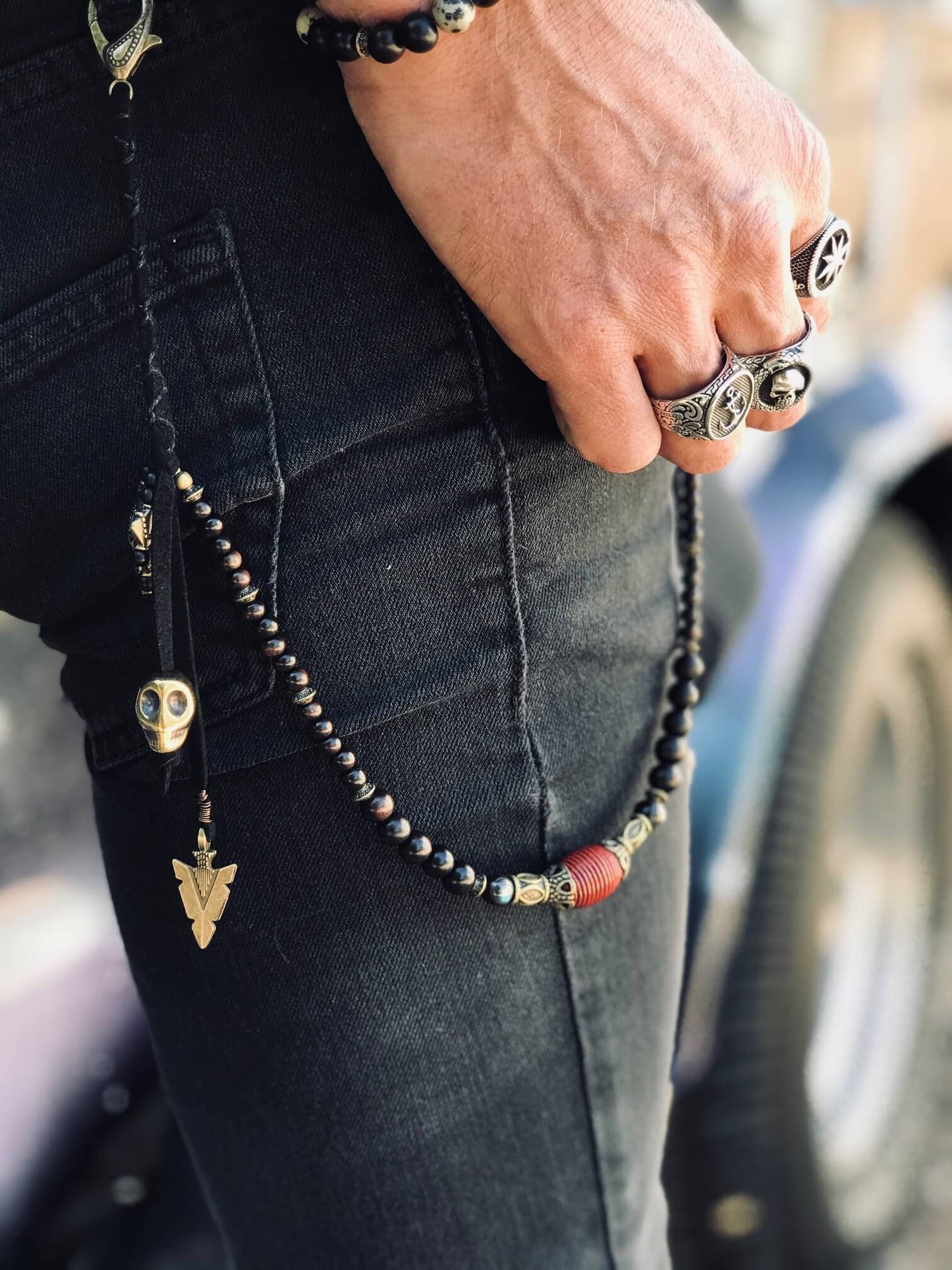 Devil's Eye Beaded Keychain