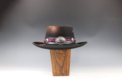 The Prophet Gambler - Wool Felt Fedora Hat Black Handmade Country Western Style Cowboy Hat Unisex For Men And Women Rock & Roll Hat