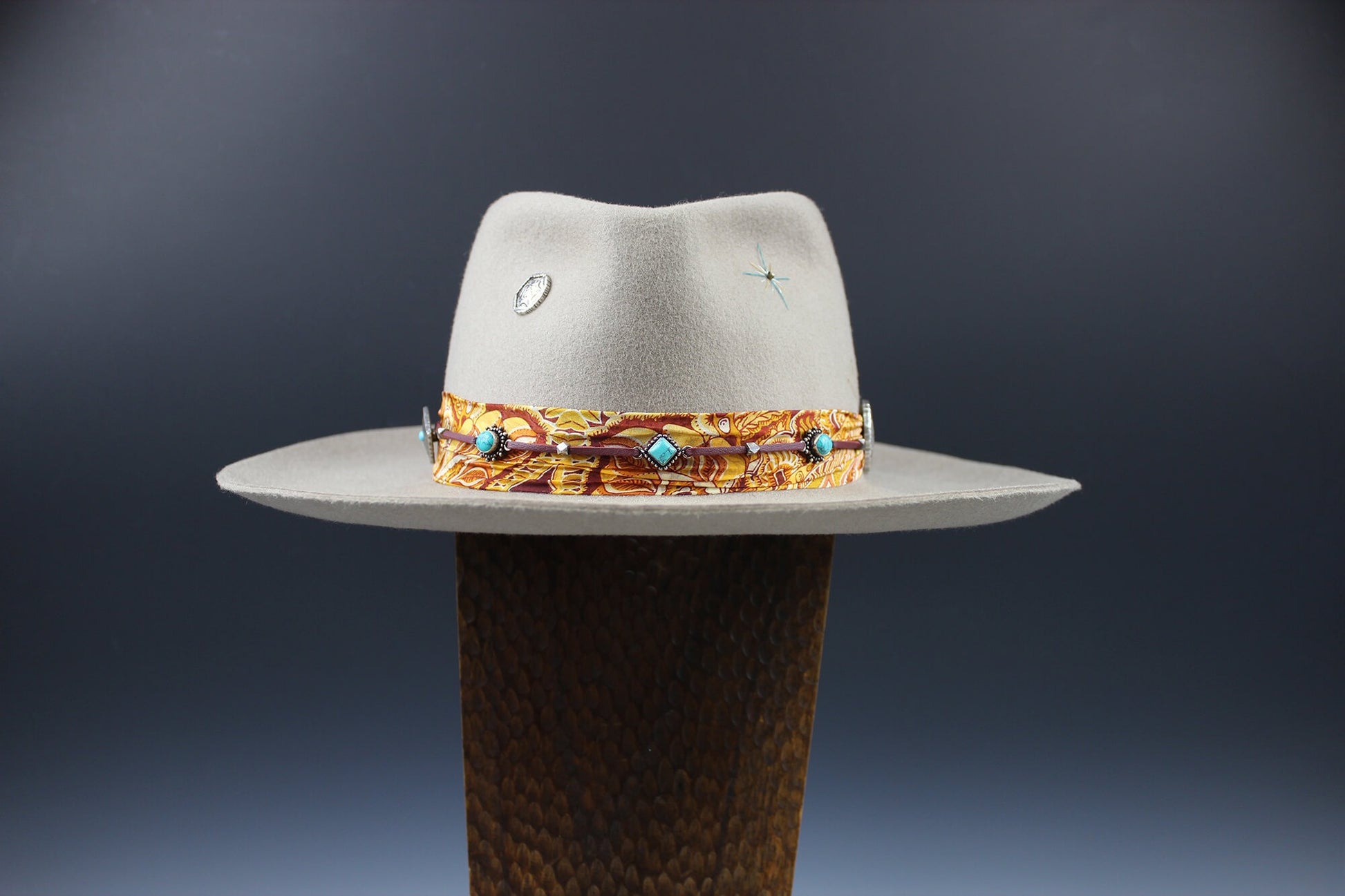 One Of A Kind Fedora- Custom Burn Design - Size Large