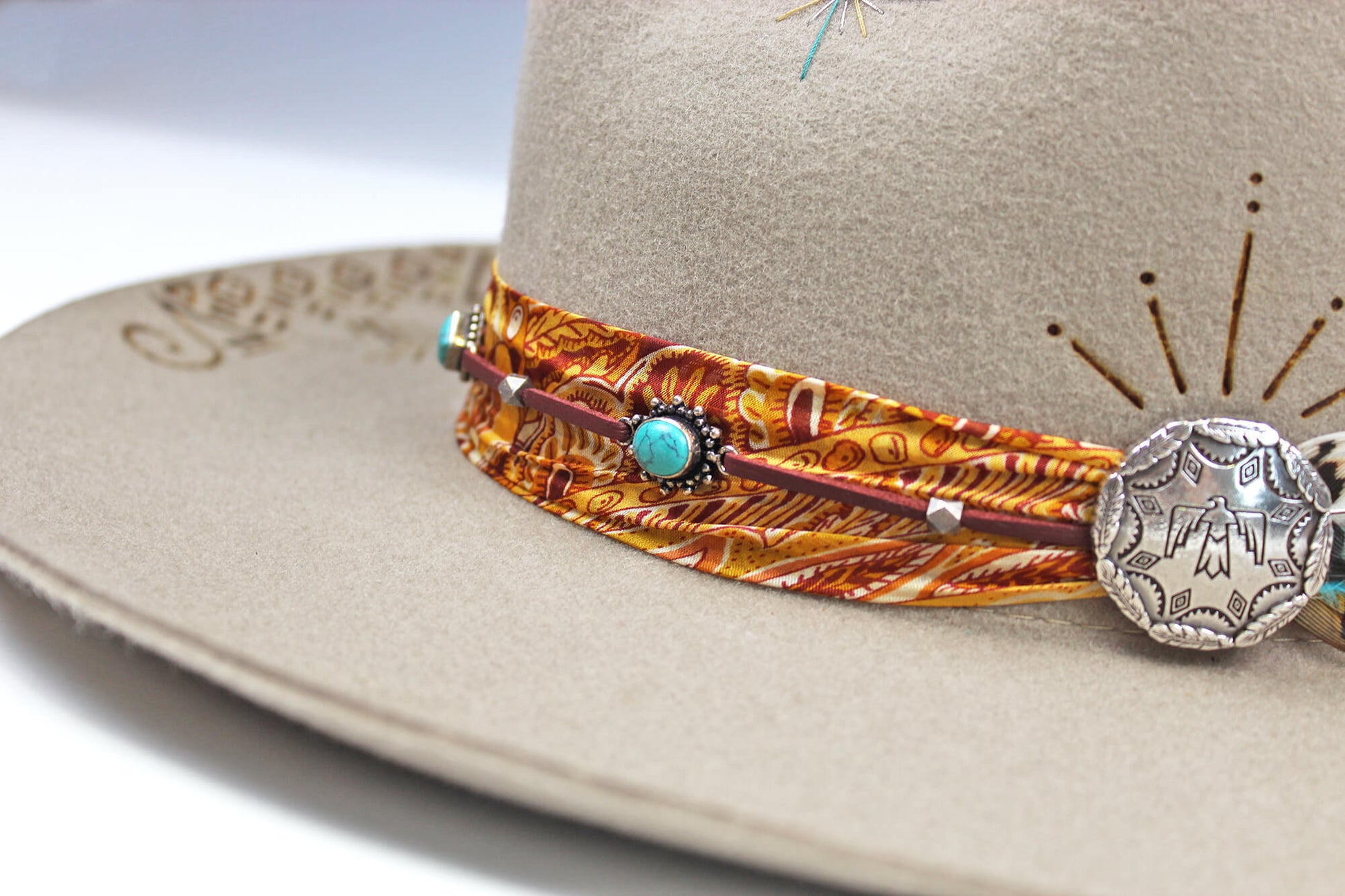 One Of A Kind Fedora- Custom Burn Design - Size Large