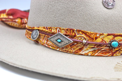 One Of A Kind Fedora- Custom Burn Design - Size Large