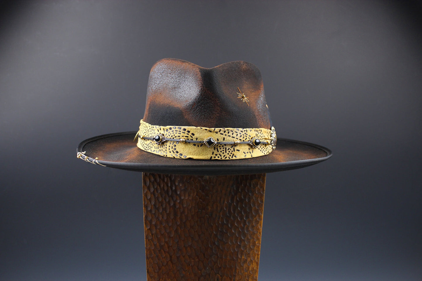 One Of A Kind Fedora- with distressed effect- Size Medium