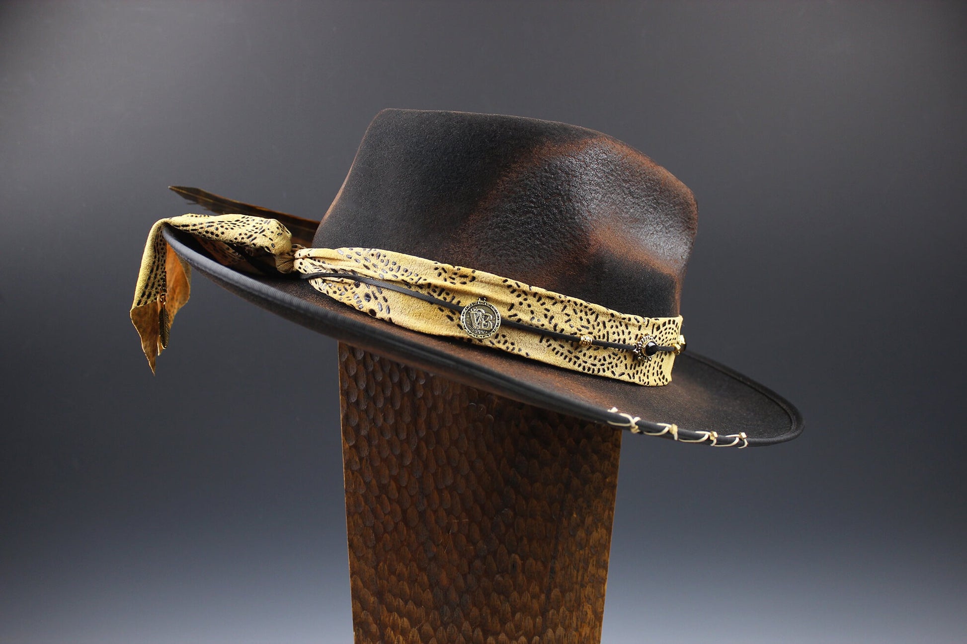 One Of A Kind Fedora- with distressed effect- Size Medium