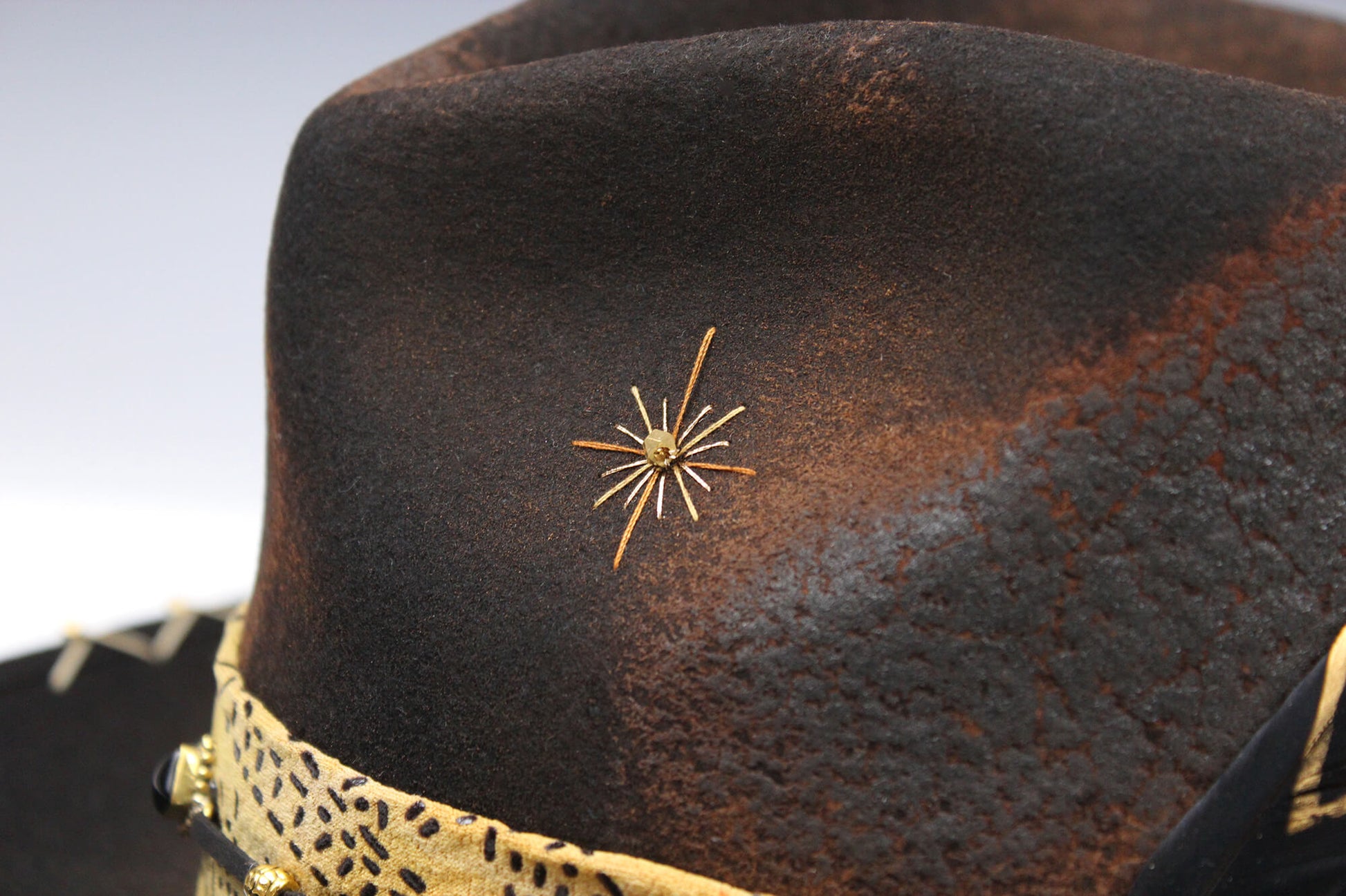 One Of A Kind Fedora- with distressed effect- Size Medium