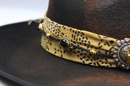 One Of A Kind Fedora- with distressed effect- Size Medium