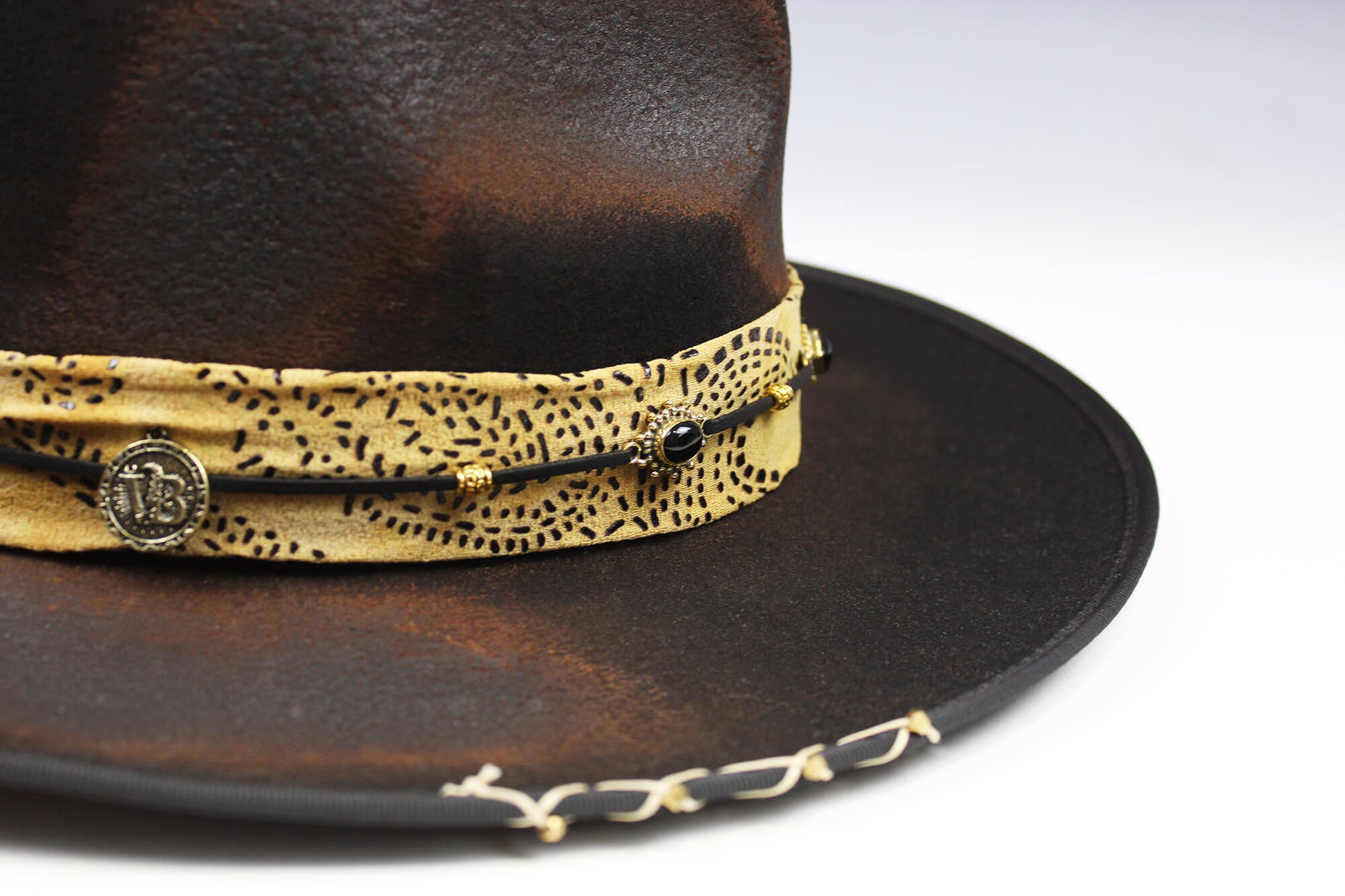 One Of A Kind Fedora- with distressed effect- Size Medium