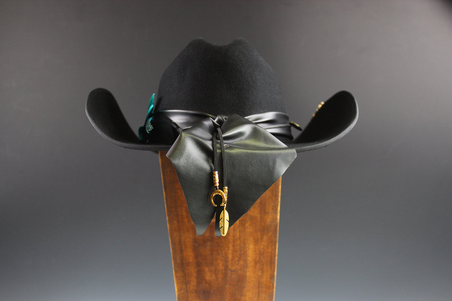 One Of A Kind Cowboy Hat - Black - Size Large by Vera Black