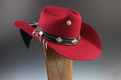 One Of A Kind Cowboy Hat - Red - Size Large by Vera Black