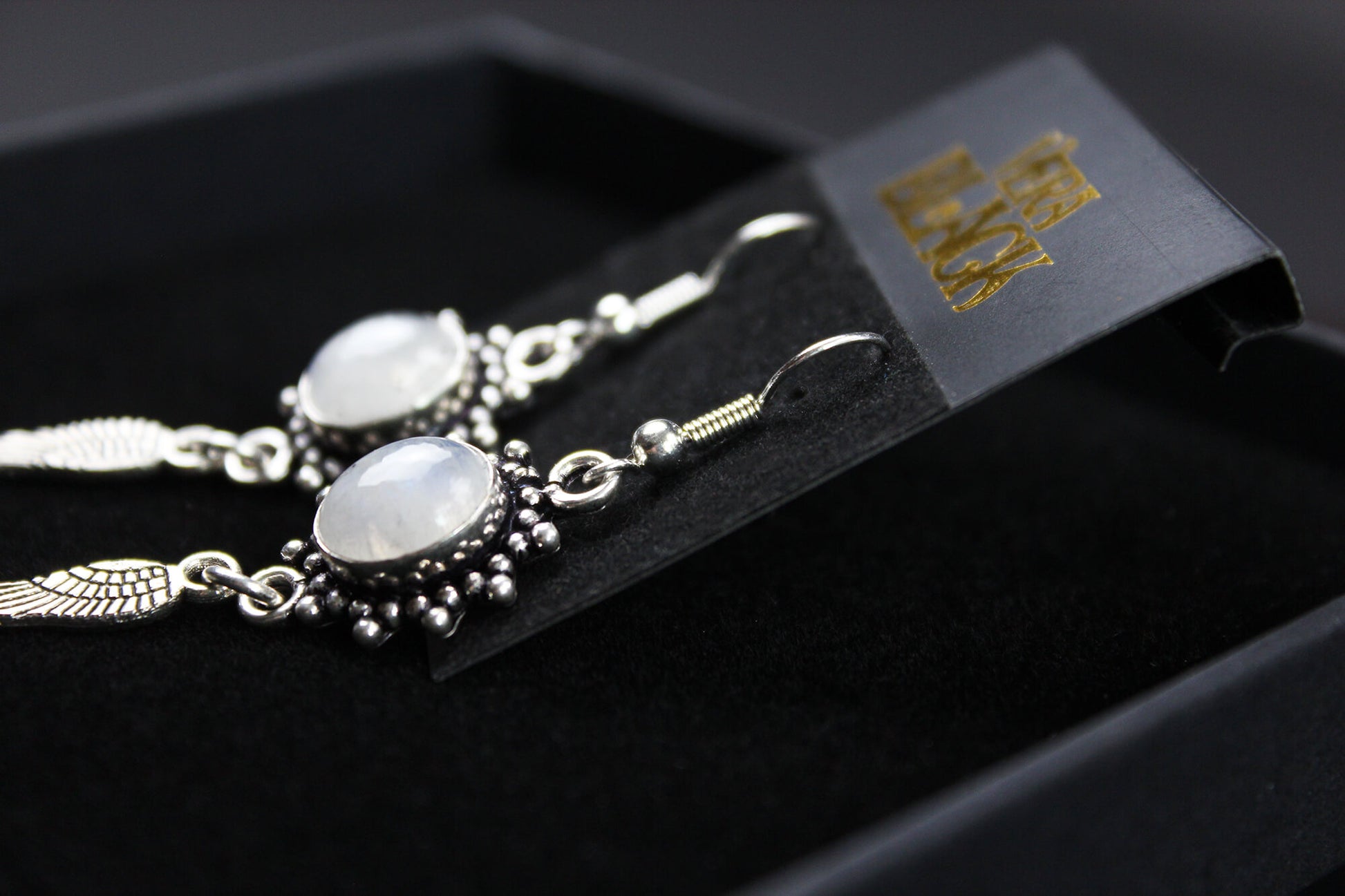 Moonstone Stone & Silver Earrings