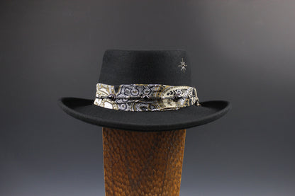 Gambler with Paisley Hat Band & Wild Turkey Feather