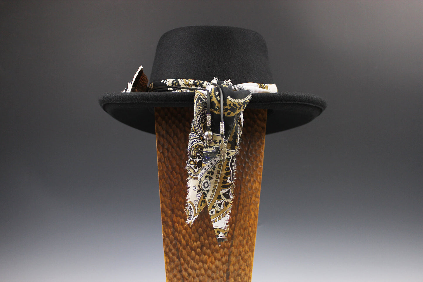 Gambler with Paisley Hat Band & Wild Turkey Feather