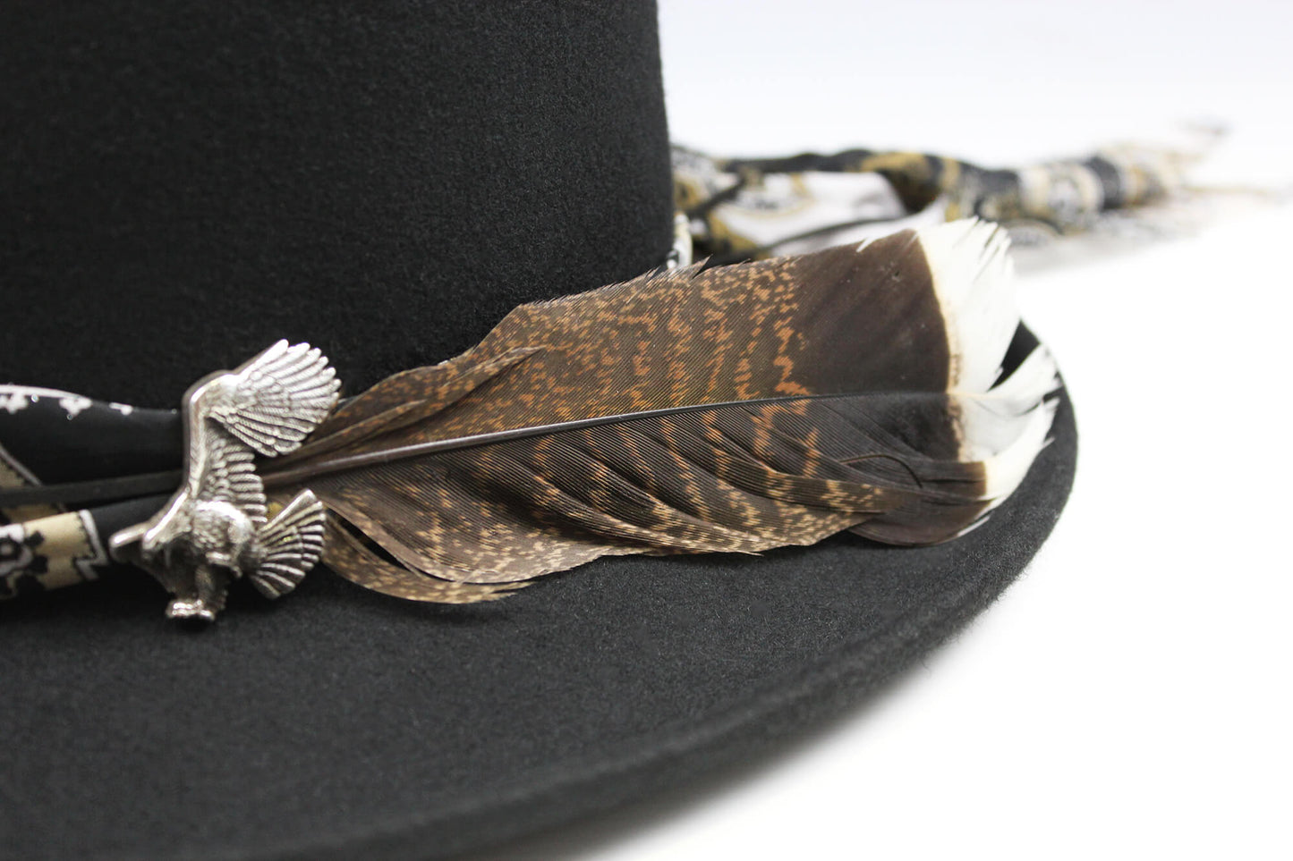 Gambler with Paisley Hat Band & Wild Turkey Feather