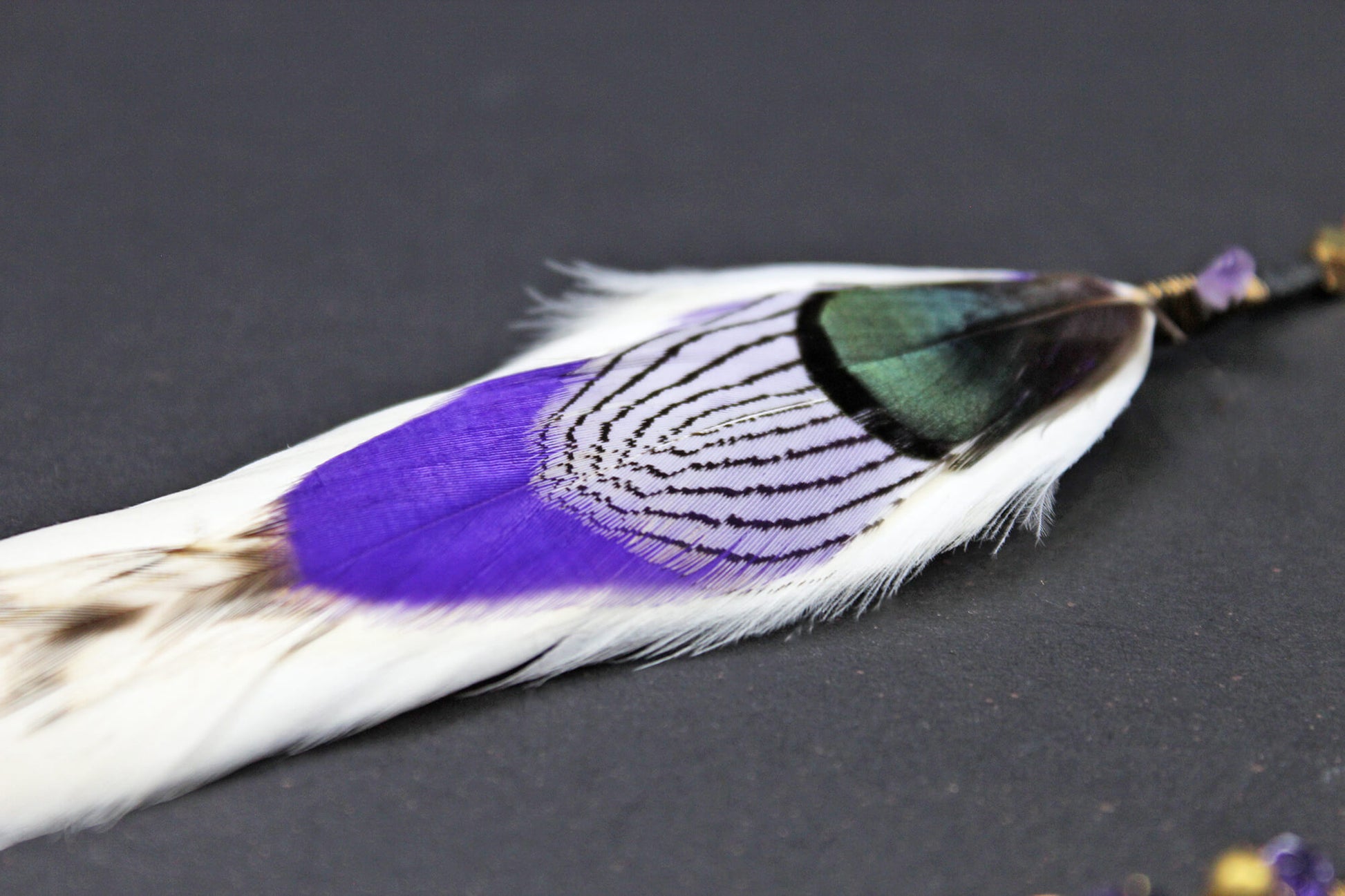 The Heather Triple Layer Feather Hair Clip - Bohemian Hippie Rock n roll Festival country & western style pirate feathers unisex