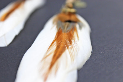 The Dune Triple Layer Feather Hair Clip - Bohemian Hippie Rock n roll style Festival country & western style pirate feathers unisex