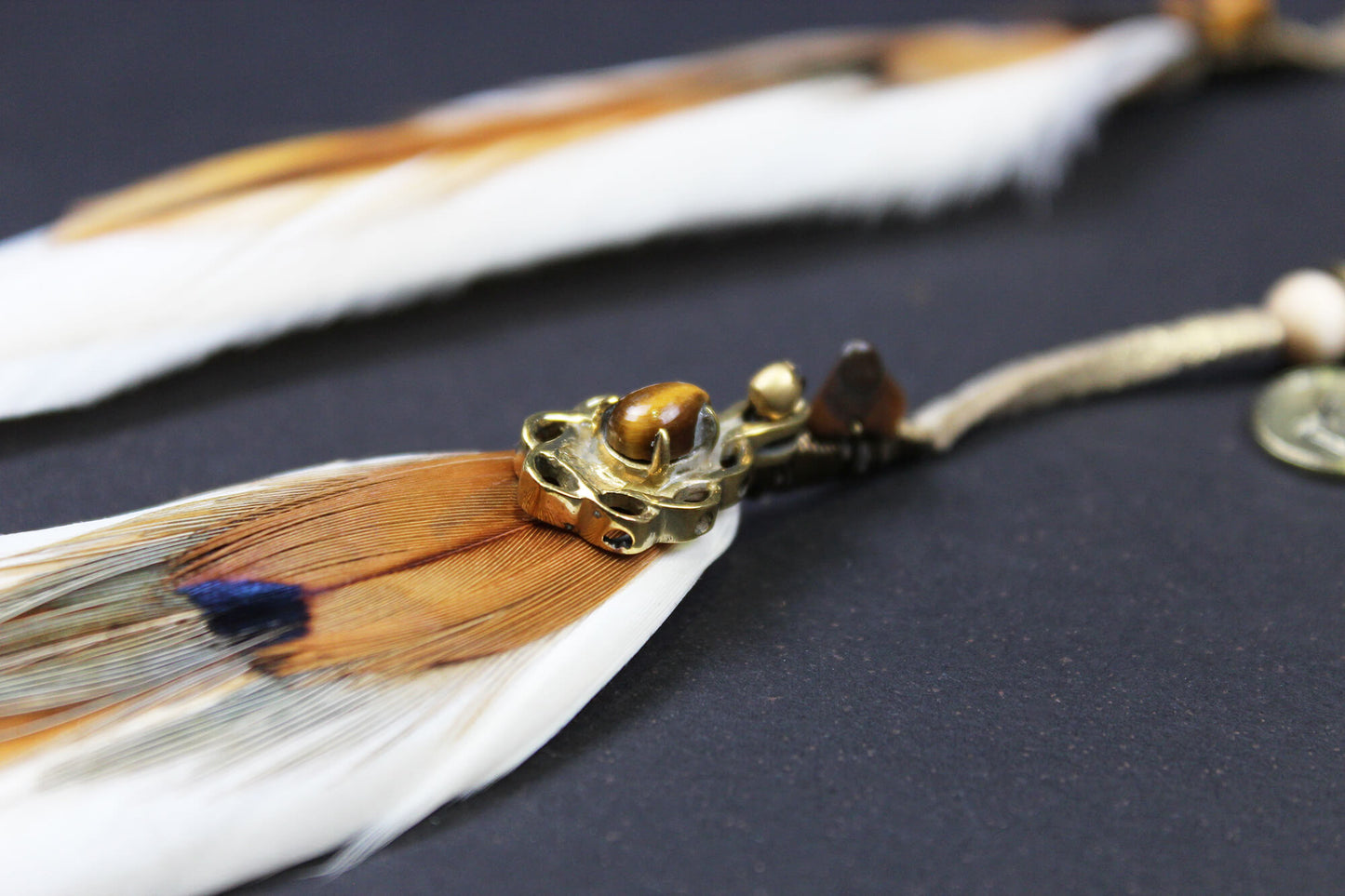 The Dune Triple Layer Feather Hair Clip - Bohemian Hippie Rock n roll style Festival country & western style pirate feathers unisex