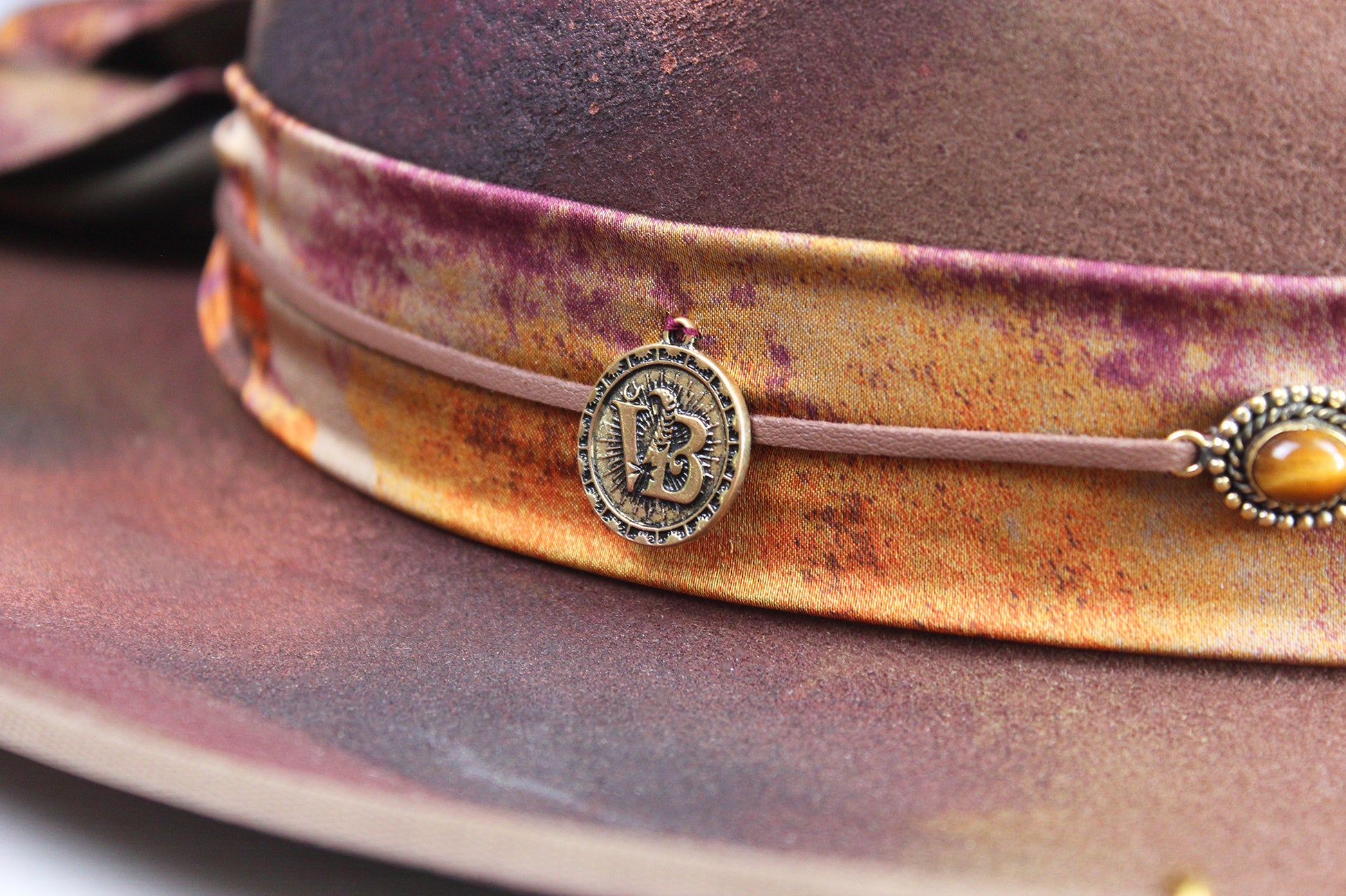 The Wildflower Fedora - Wool Felt Country Western Style Hat Unisex For Men And Women Tan Cowboy Fedora Hat Distressed Effect Rock n Roll Hat