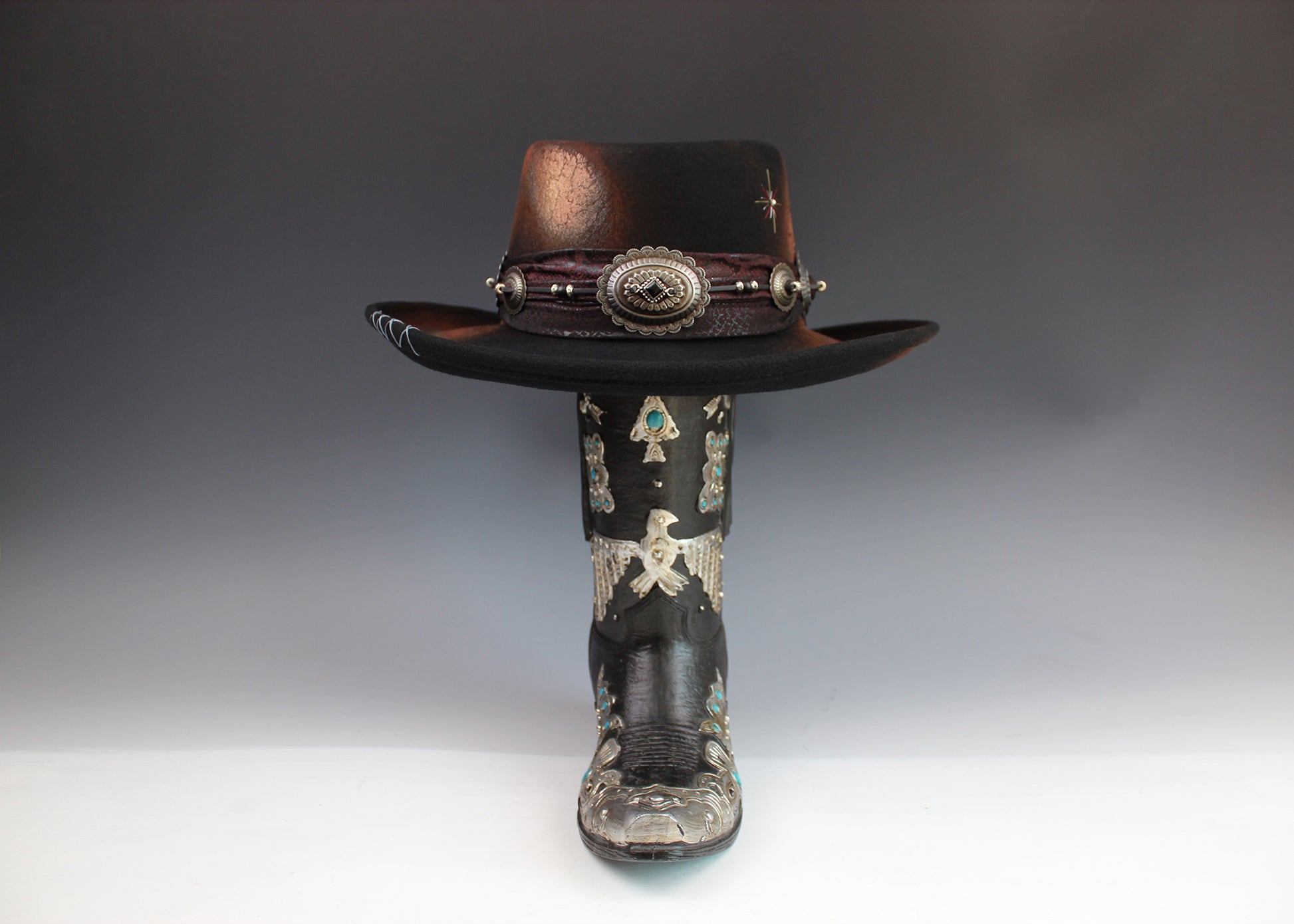 The Prophet Gambler - Wool Felt Fedora Hat Black Handmade Country Western Style Cowboy Hat Unisex For Men And Women Rock & Roll Hat