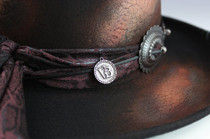 The Prophet Gambler - Wool Felt Fedora Hat Black Handmade Country Western Style Cowboy Hat Unisex For Men And Women Rock & Roll Hat