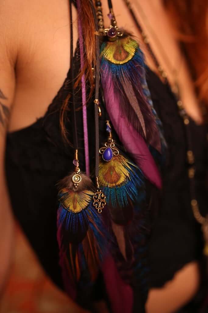 Purple Rain Feather Headpiece